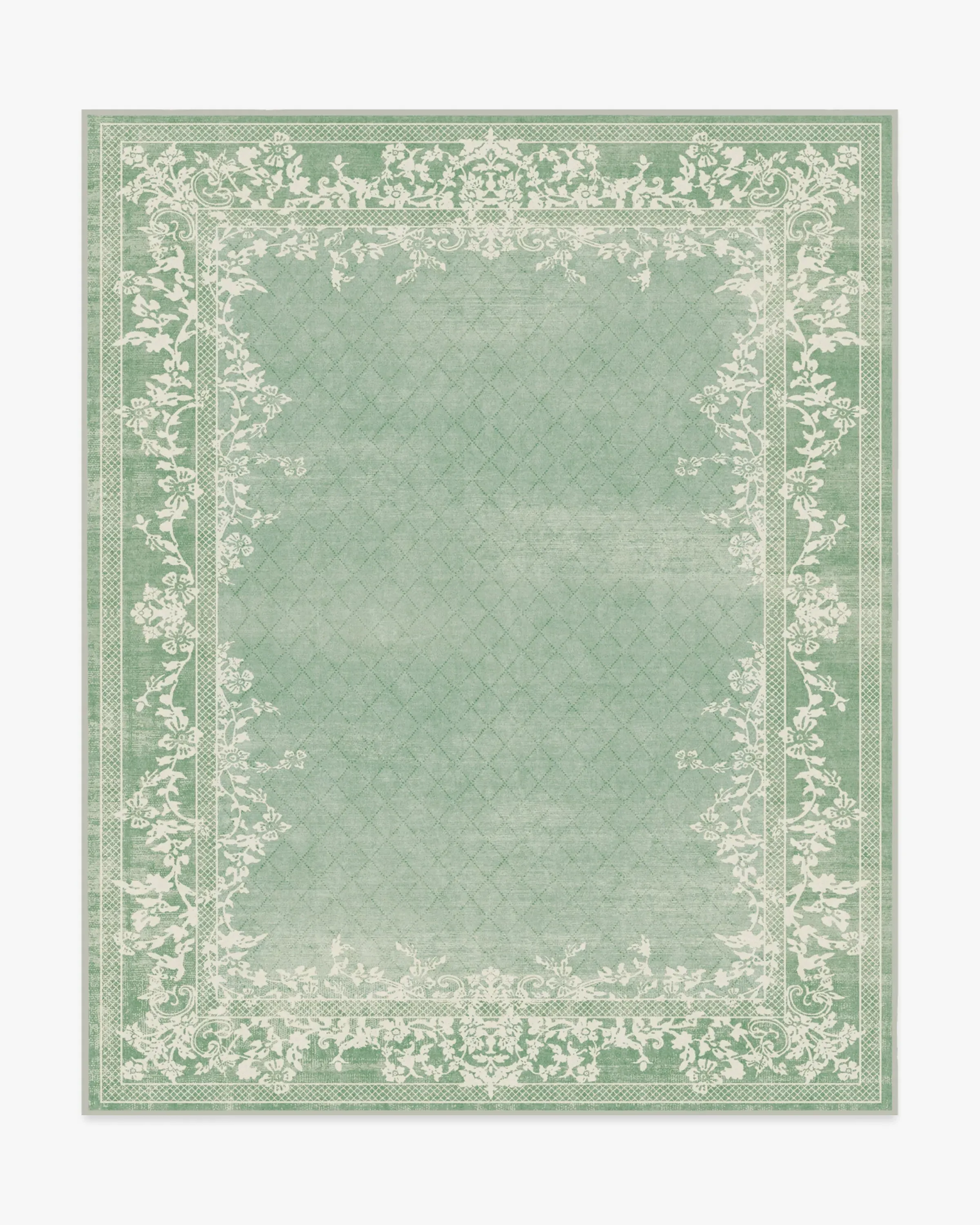 Large Area Rug Machine Washable - Sage Green