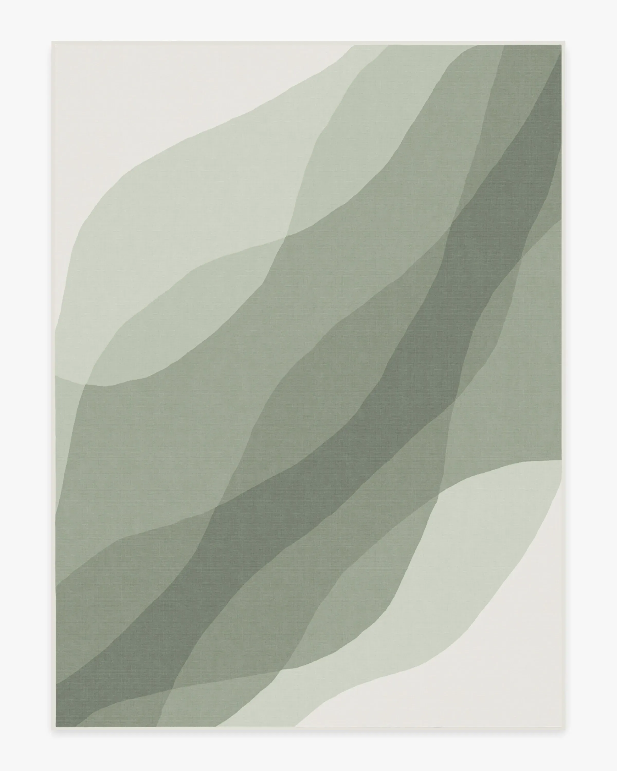 Large Area Rug Machine Washable - Sage Green