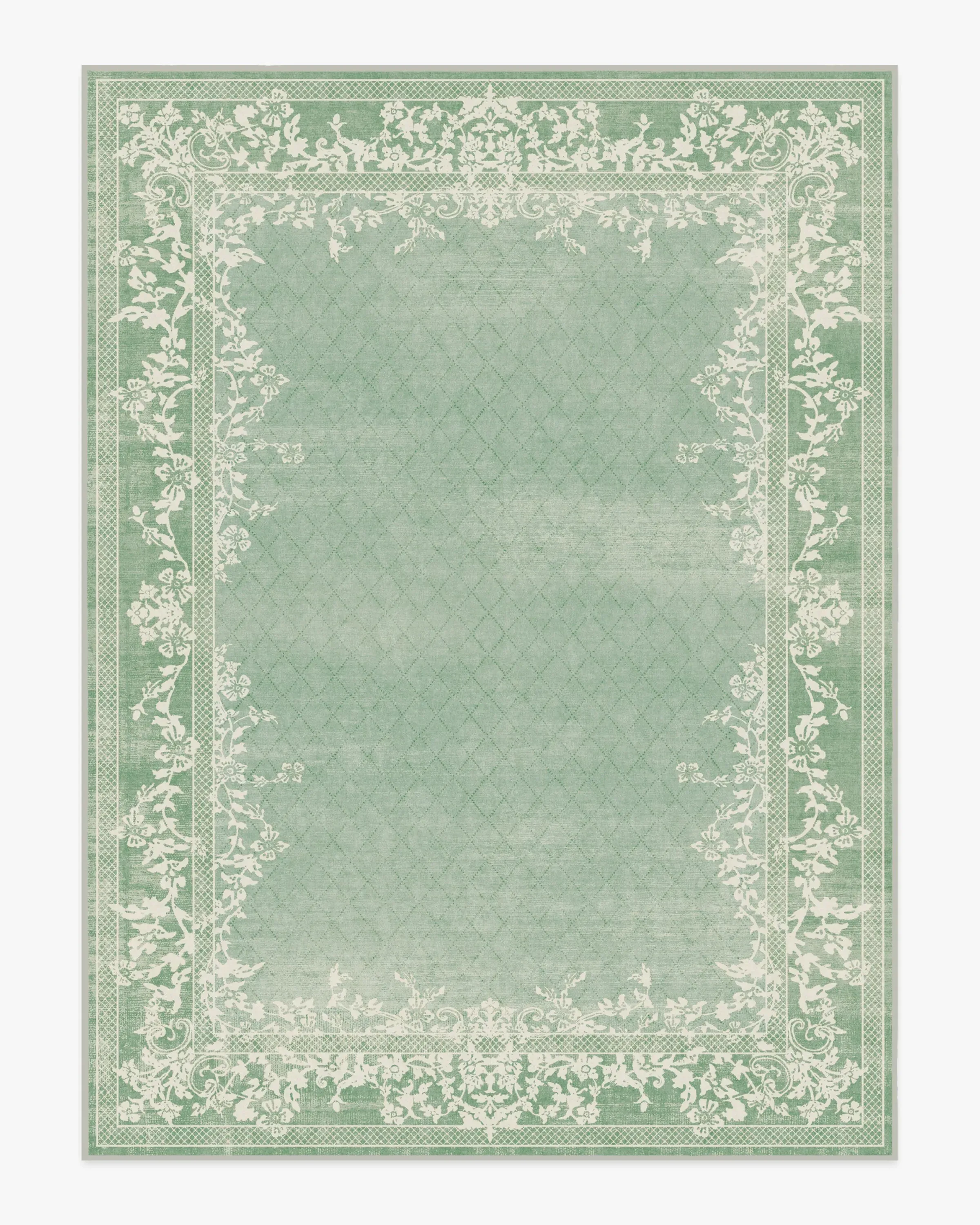 Large Area Rug Machine Washable - Sage Green