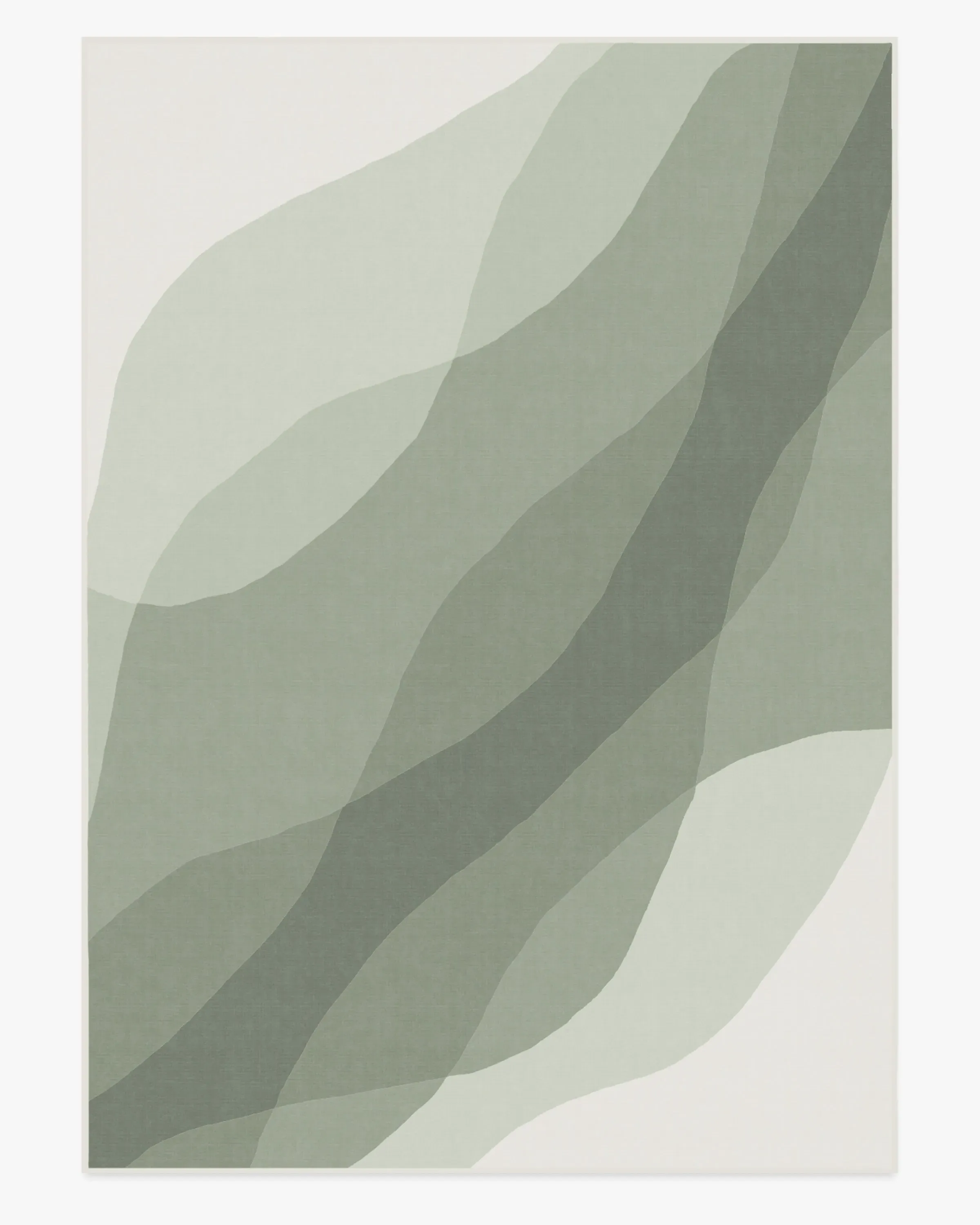 Large Area Rug Machine Washable - Sage Green