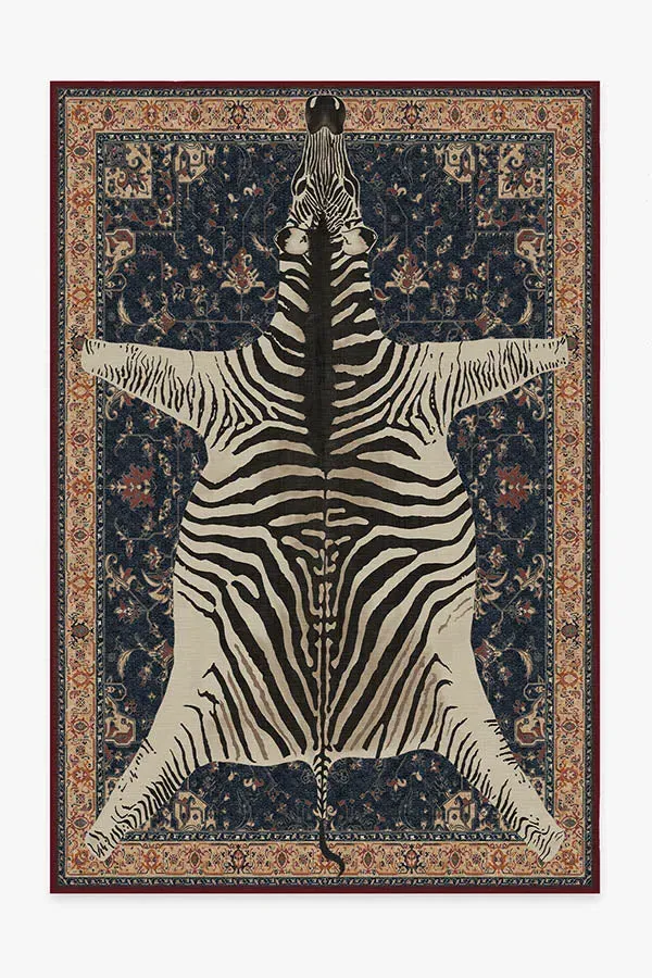 Large Area Rug Machine Washable - Sapphire
