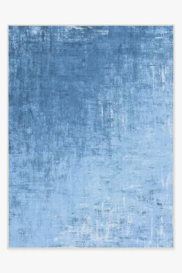 Large Area Rug Machine Washable - Sky Blue