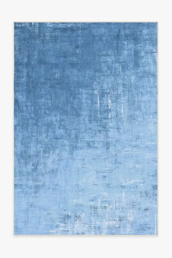Large Area Rug Machine Washable - Sky Blue