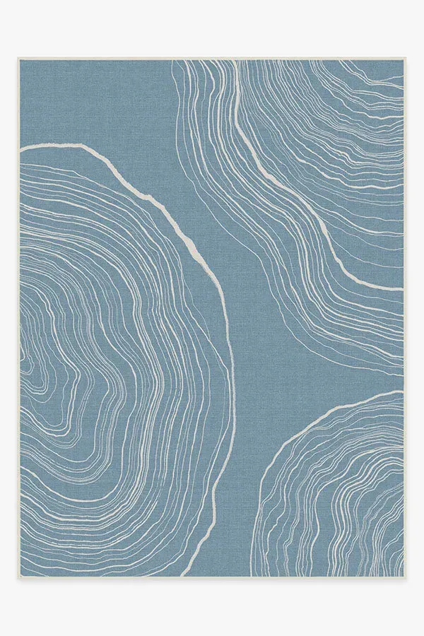Large Area Rug Machine Washable - Slate Blue