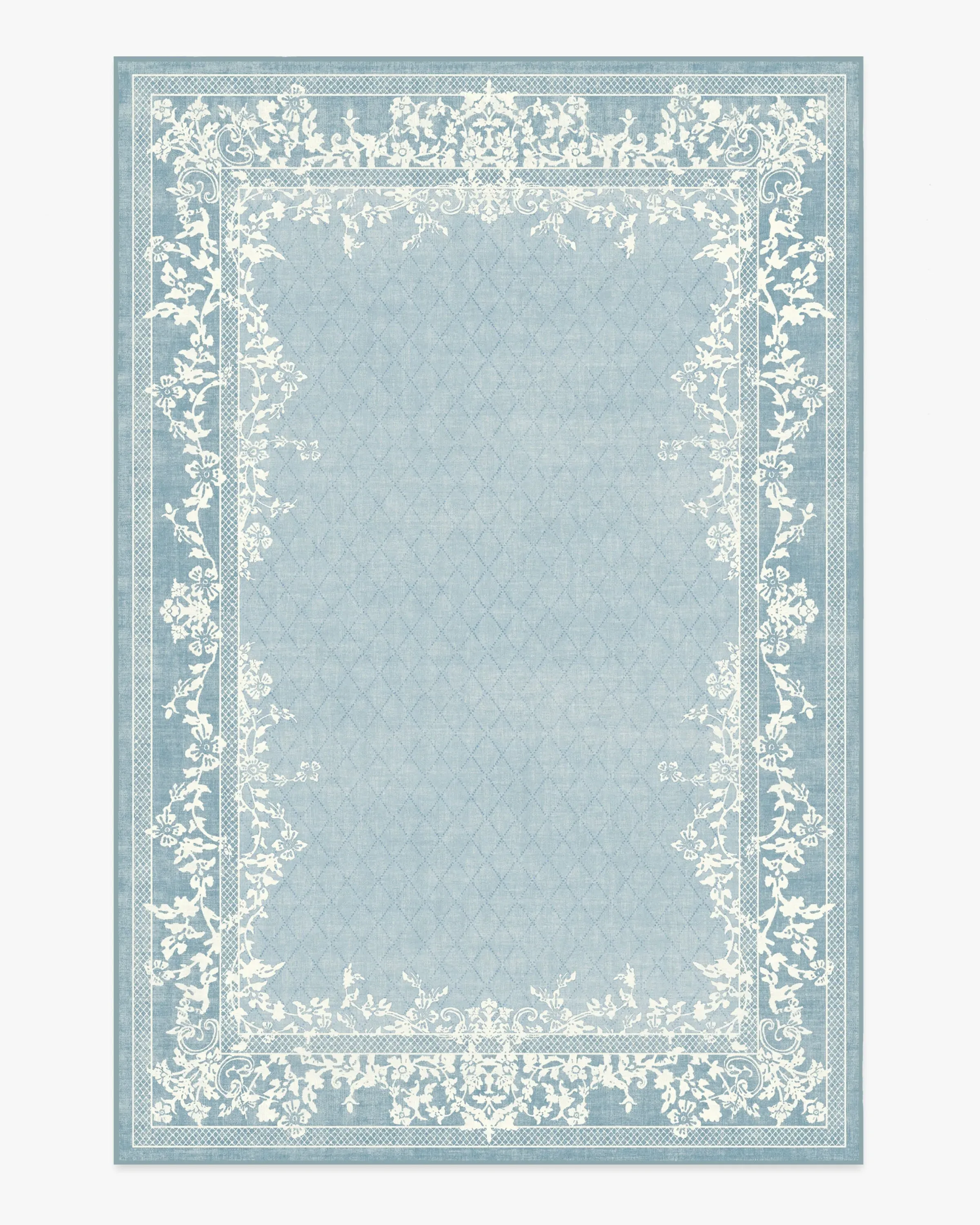 Large Area Rug Machine Washable - Slate Blue