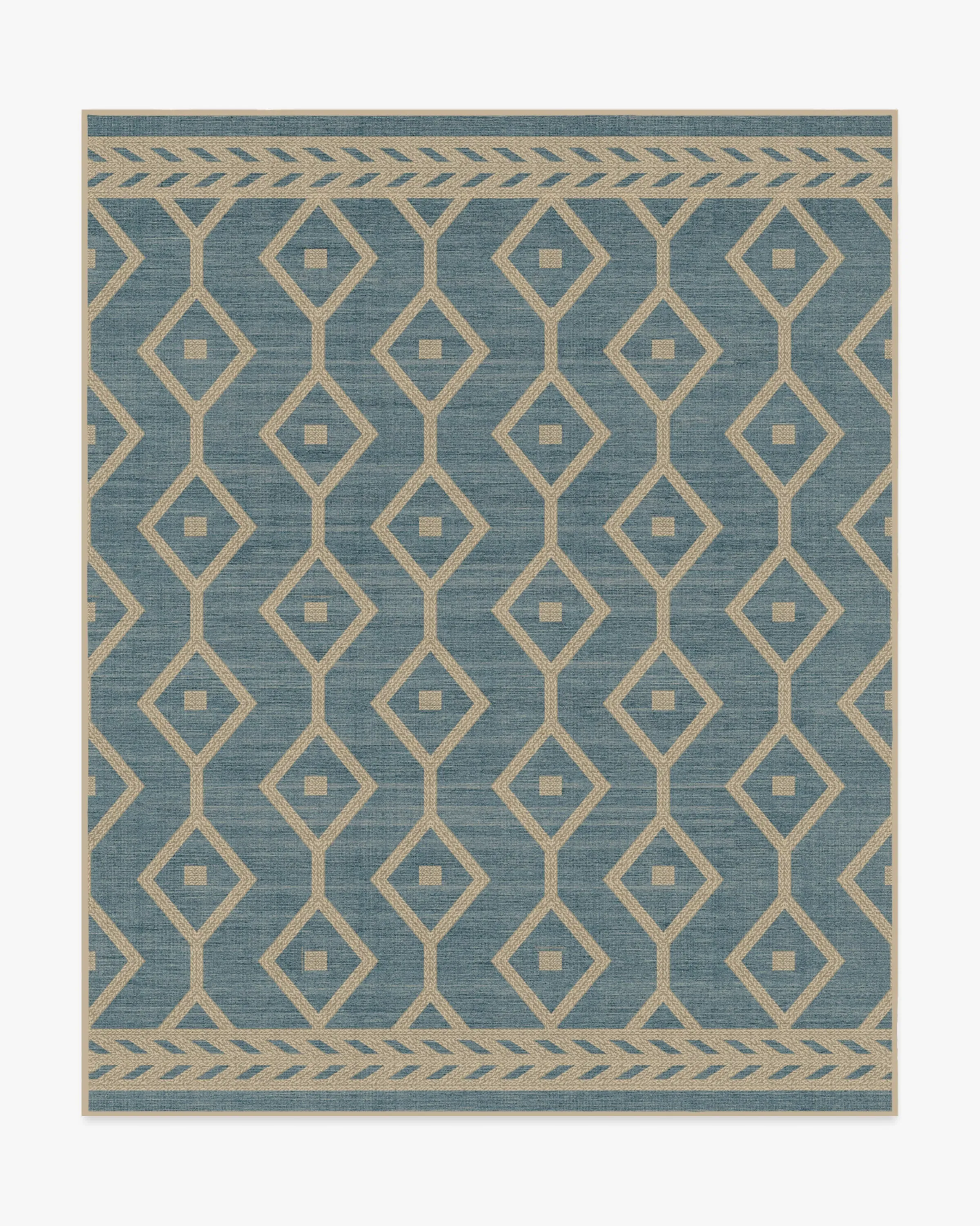 Large Area Rug Machine Washable - Slate Blue