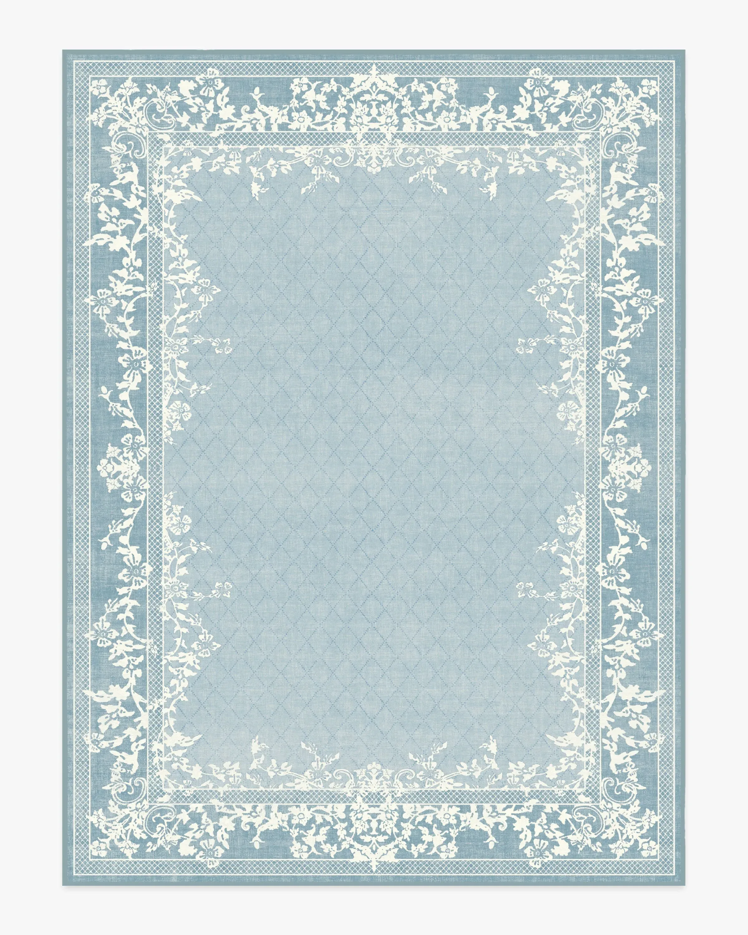 Large Area Rug Machine Washable - Slate Blue