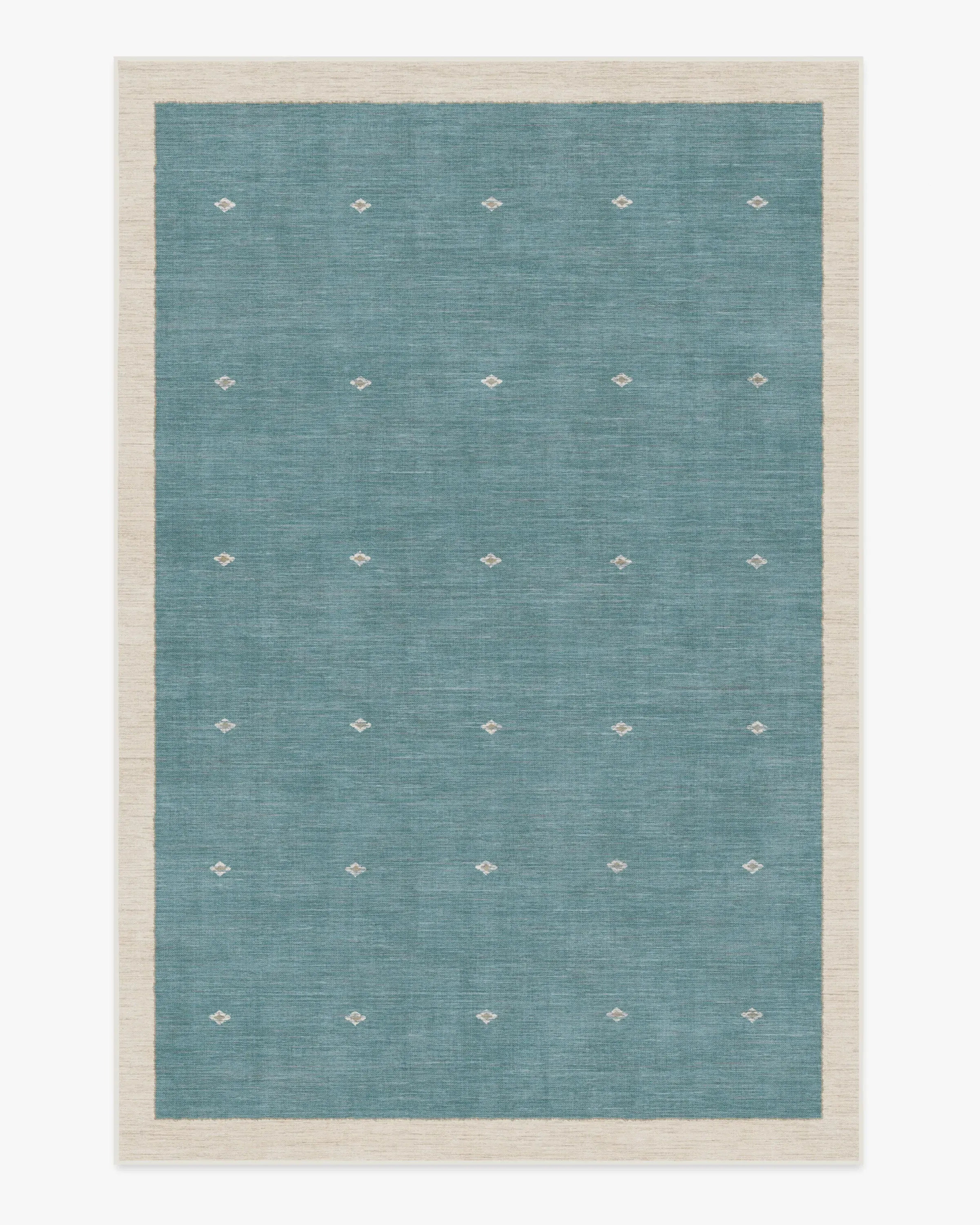 Large Area Rug Machine Washable - Soft Teal