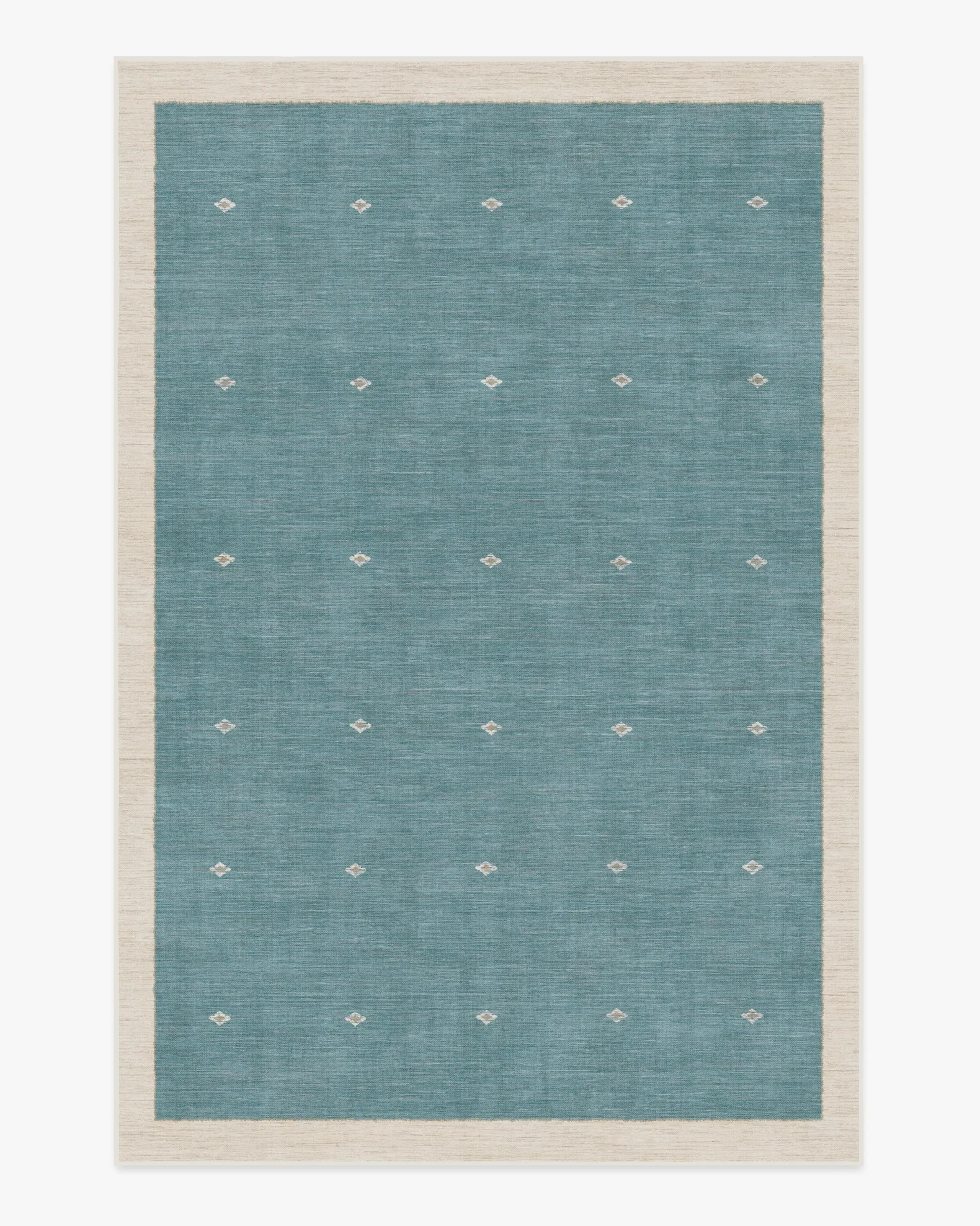 Large Area Rug Machine Washable - Soft Teal