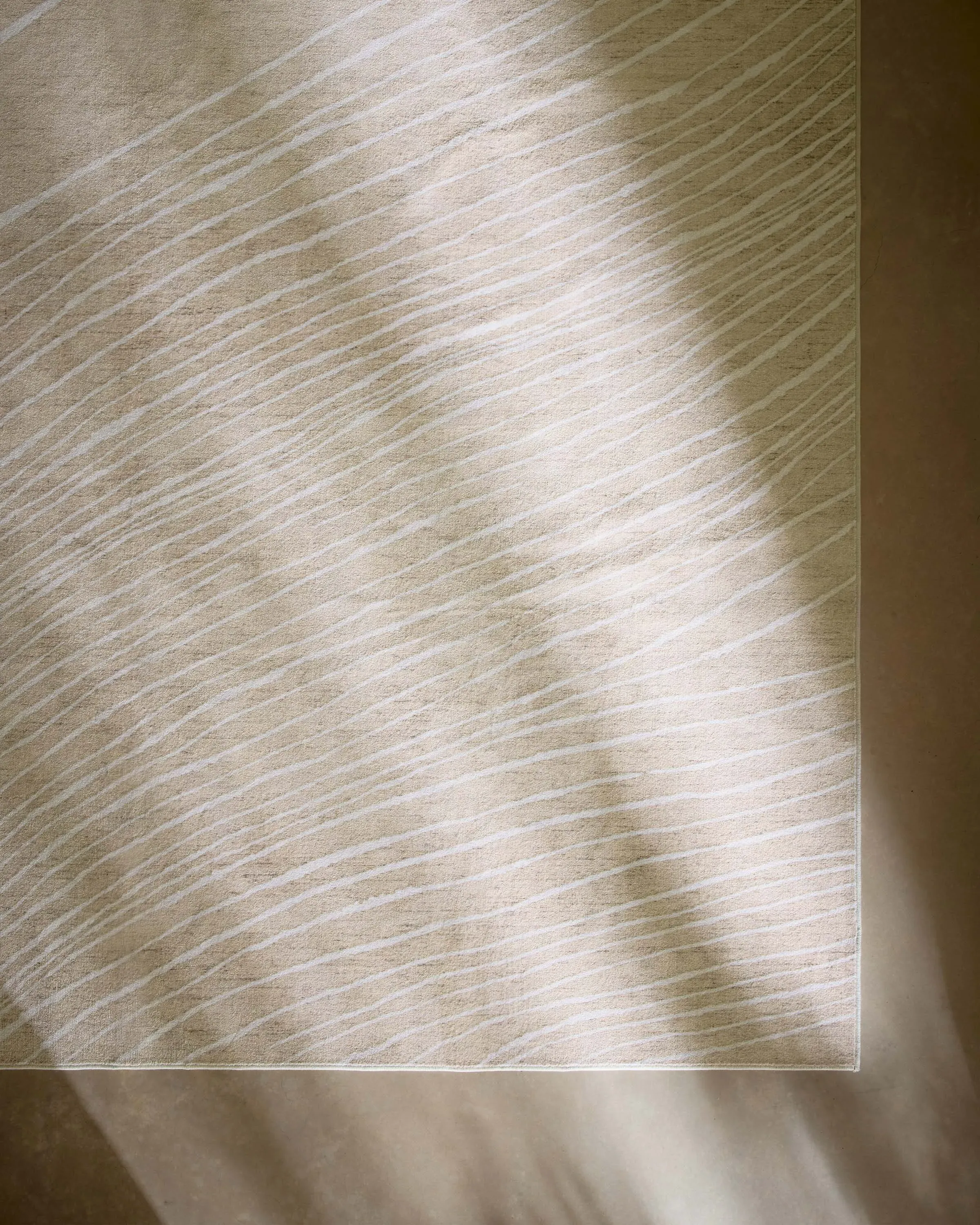 Large Area Rug Machine Washable - Stone, Flatwoven