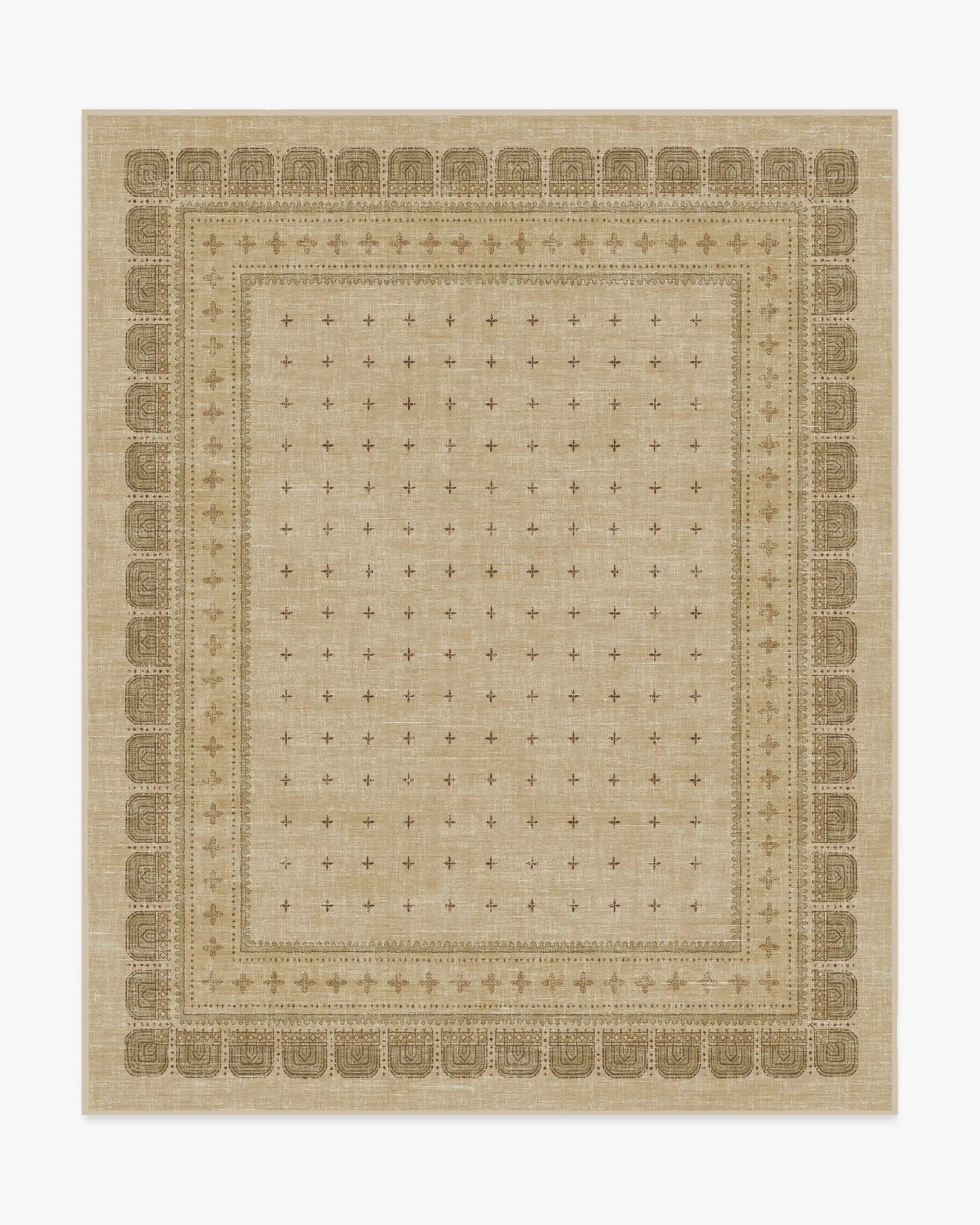 Large Area Rug Machine Washable - Tan