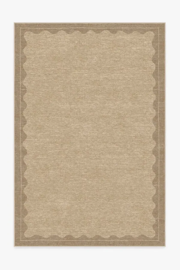 Large Area Rug Machine Washable - Tan