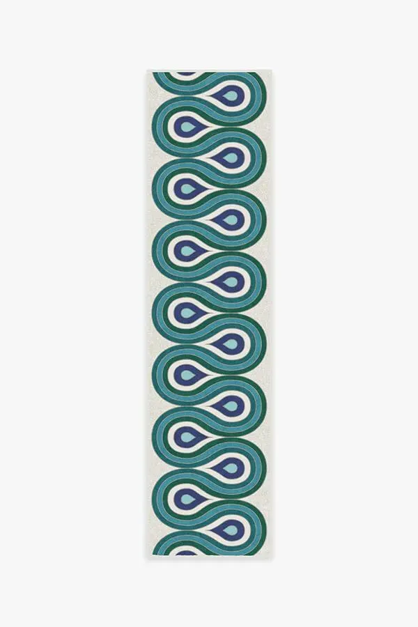 Large Area Rug Machine Washable - Teal
