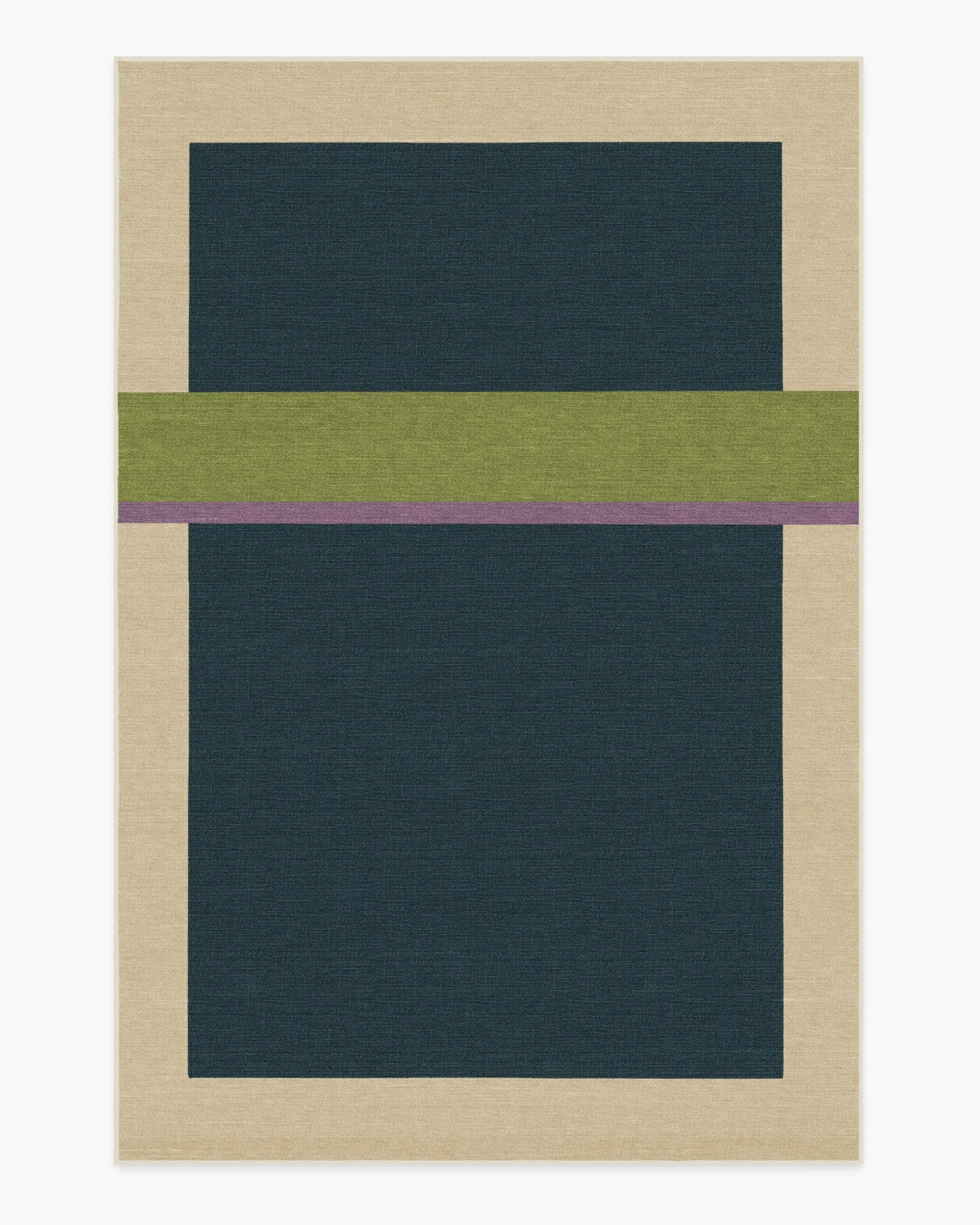 Large Area Rug Machine Washable - Teal