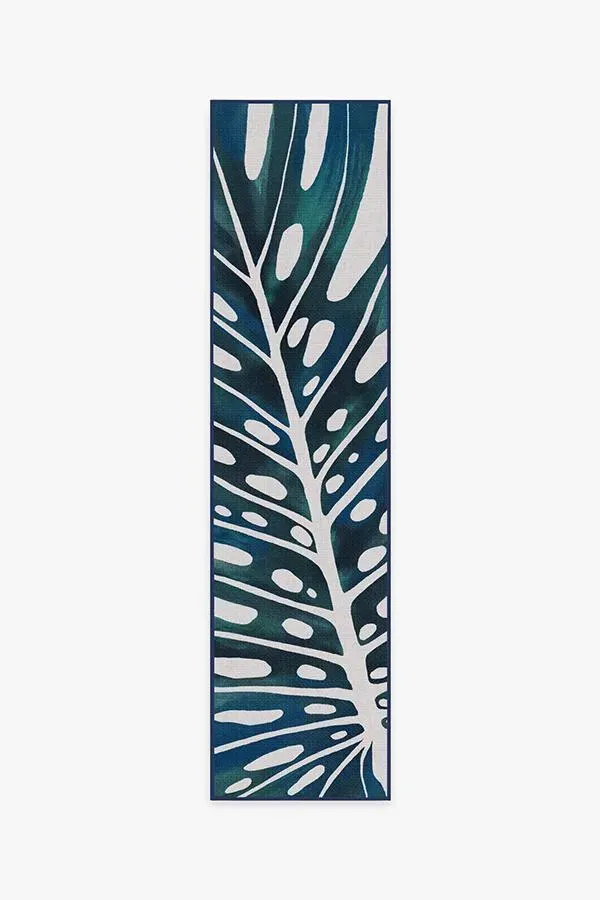 Large Area Rug Machine Washable - Teal Blue