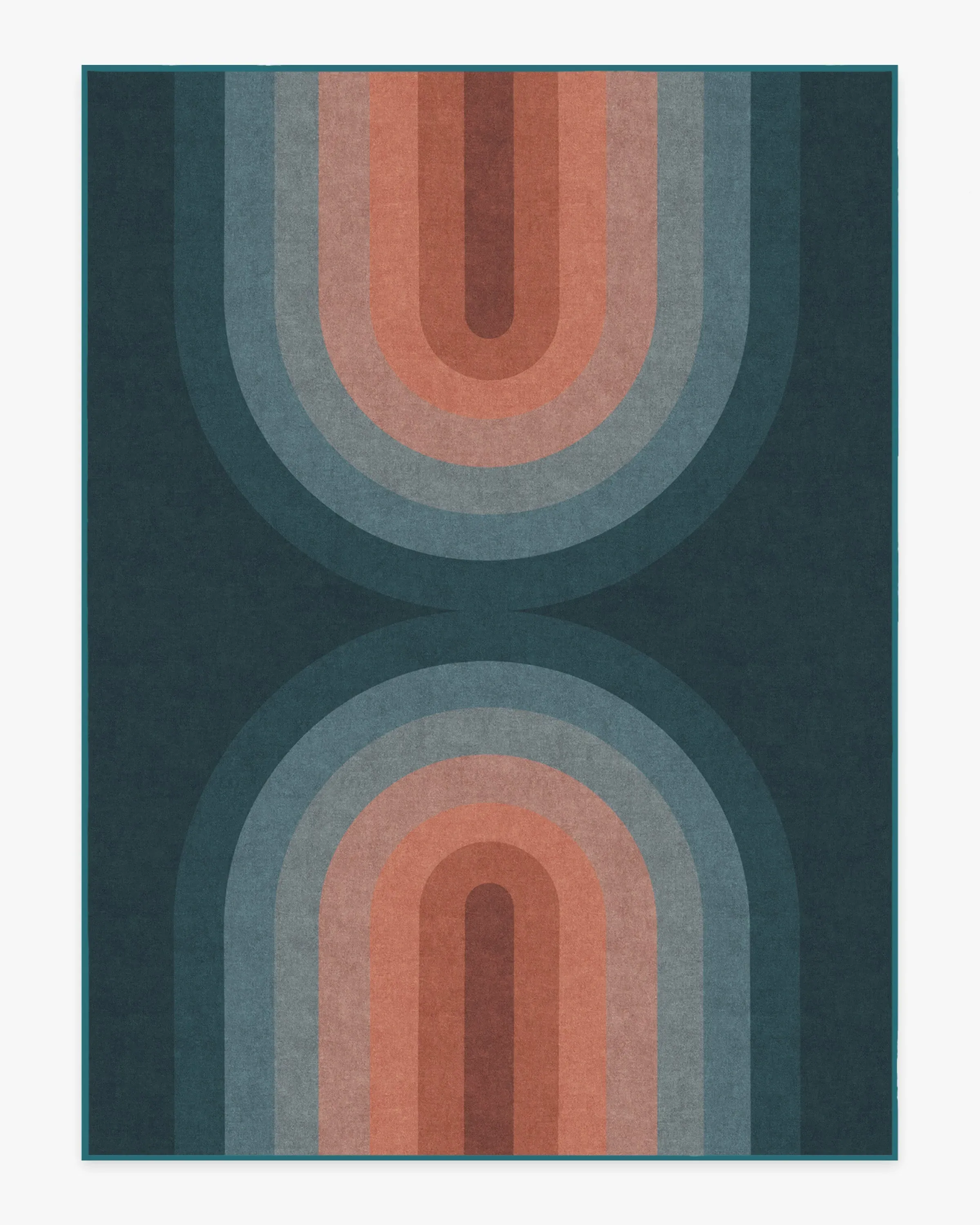 Large Area Rug Machine Washable - Teal