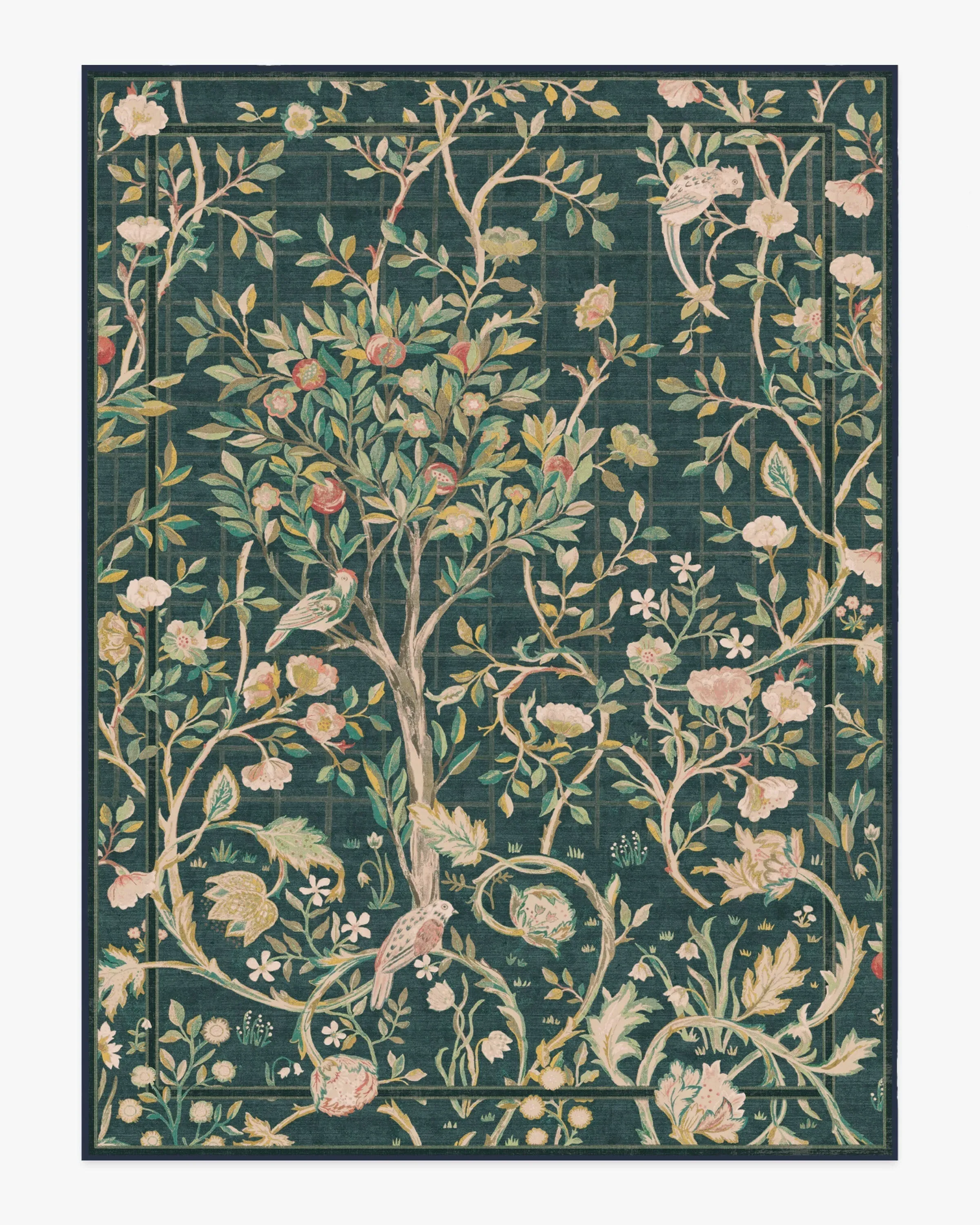 Large Area Rug Machine Washable - Teal Green