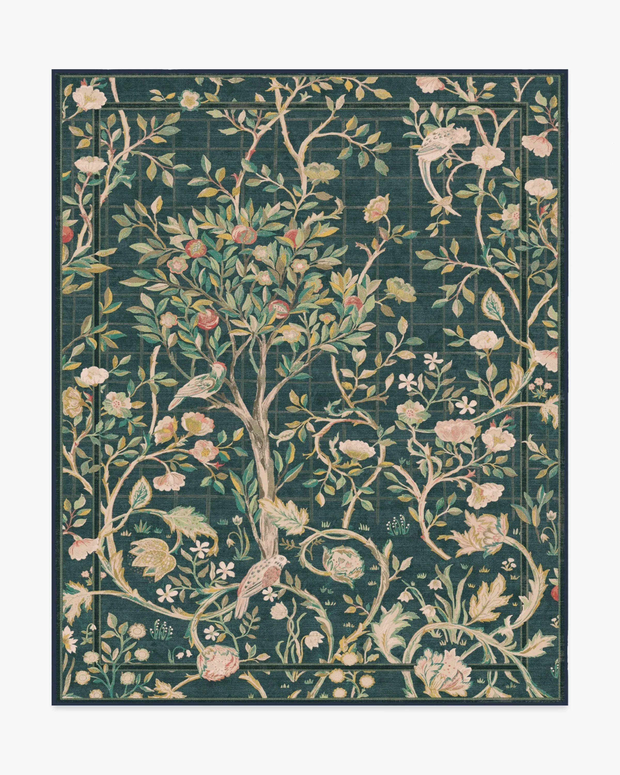 Large Area Rug Machine Washable - Teal Green