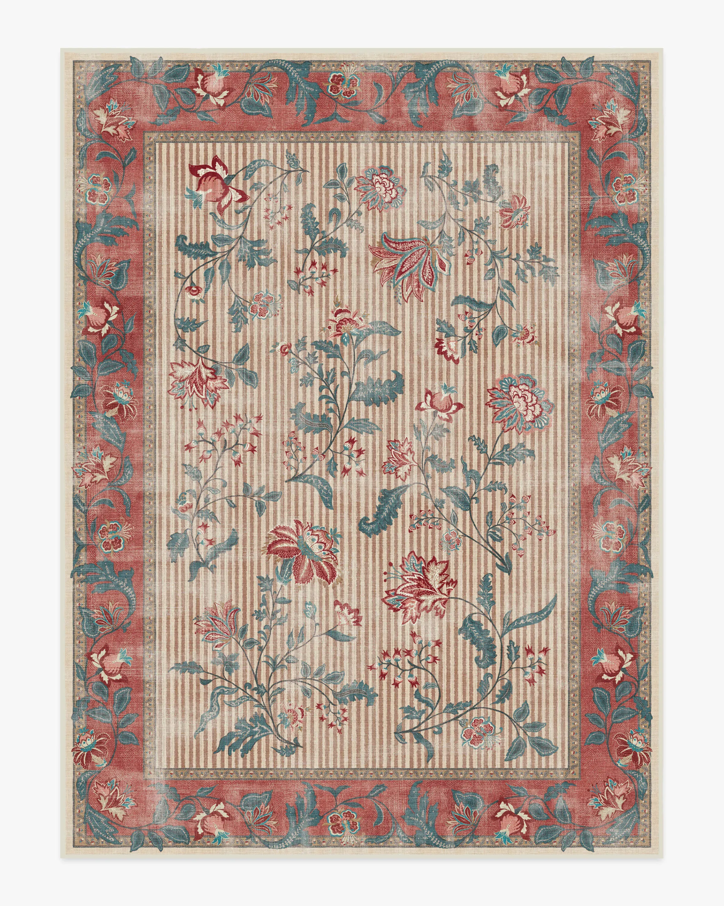 Large Area Rug Machine Washable - Teal