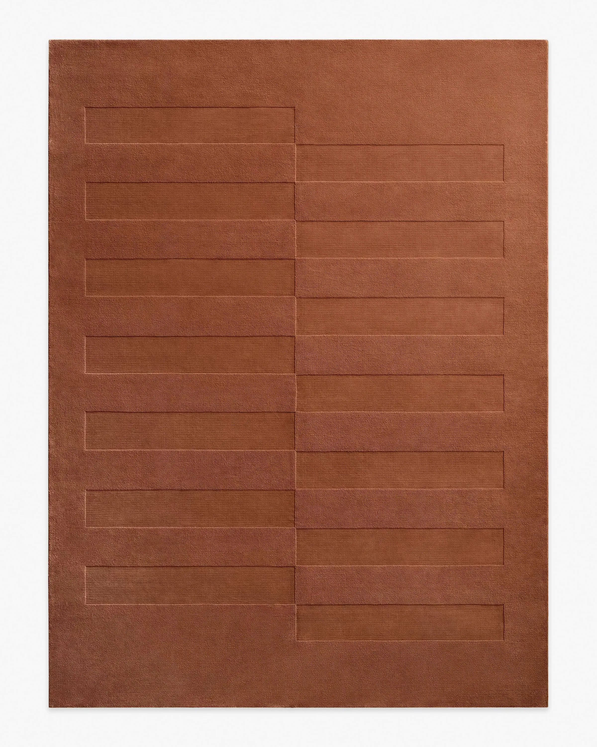 Large Area Rug Machine Washable - Terracotta