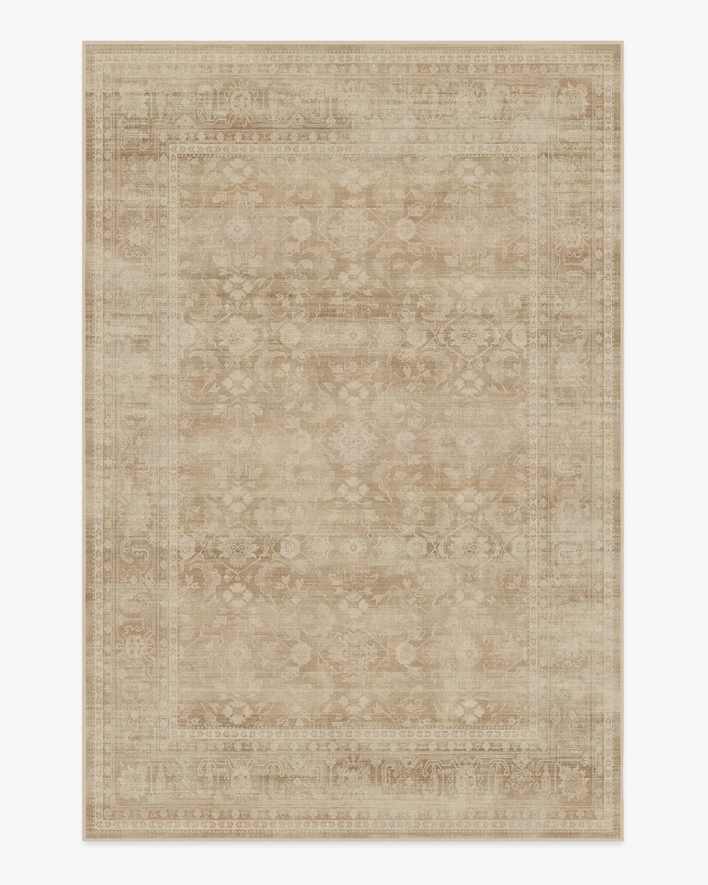 Large Area Rug Machine Washable - Warm Natural