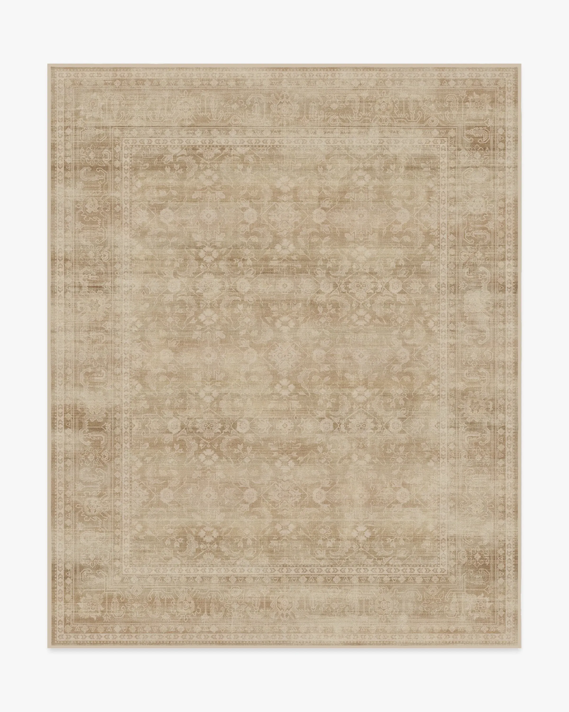 Large Area Rug Machine Washable - Warm Natural