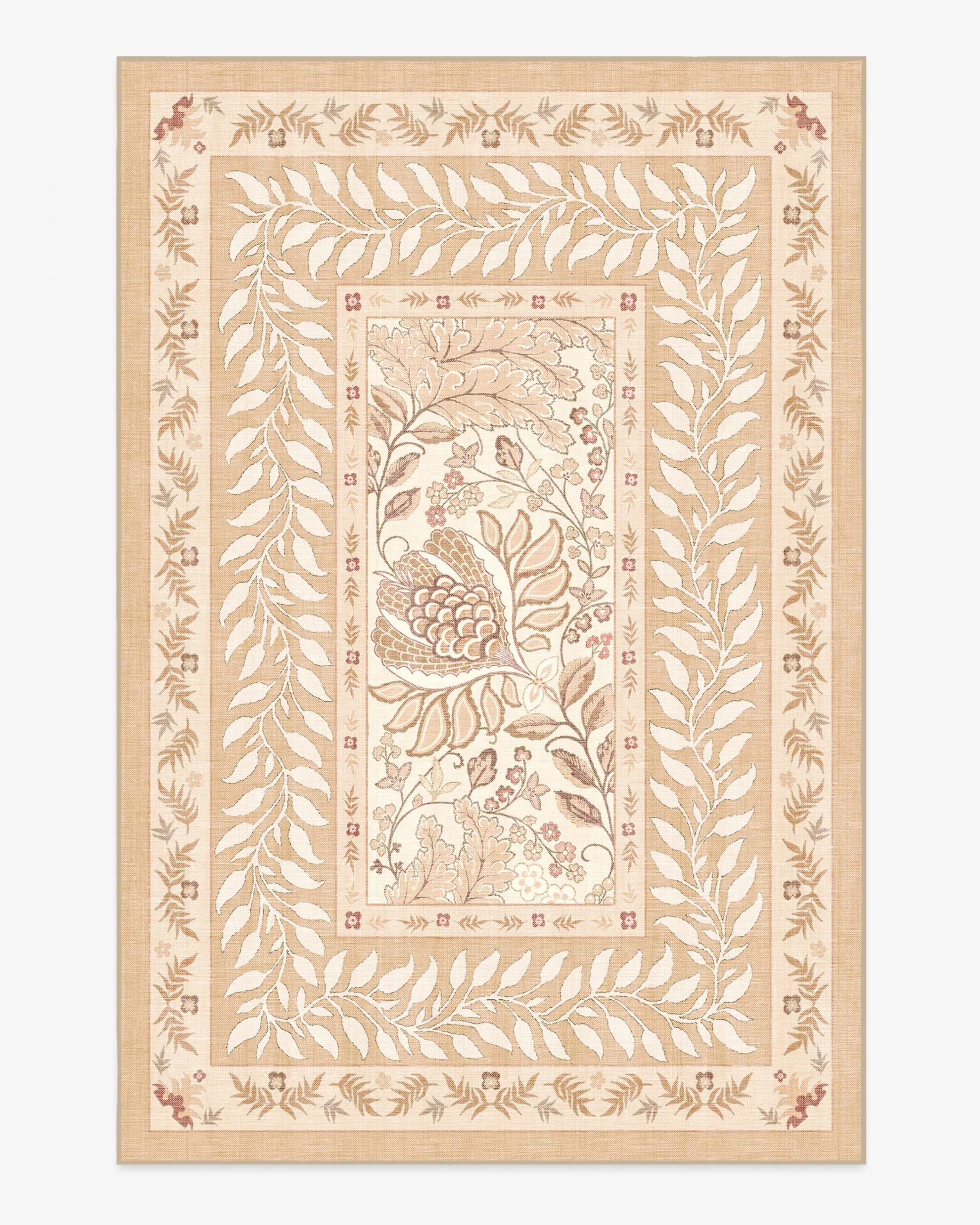 Large Area Rug Machine Washable - Wheat