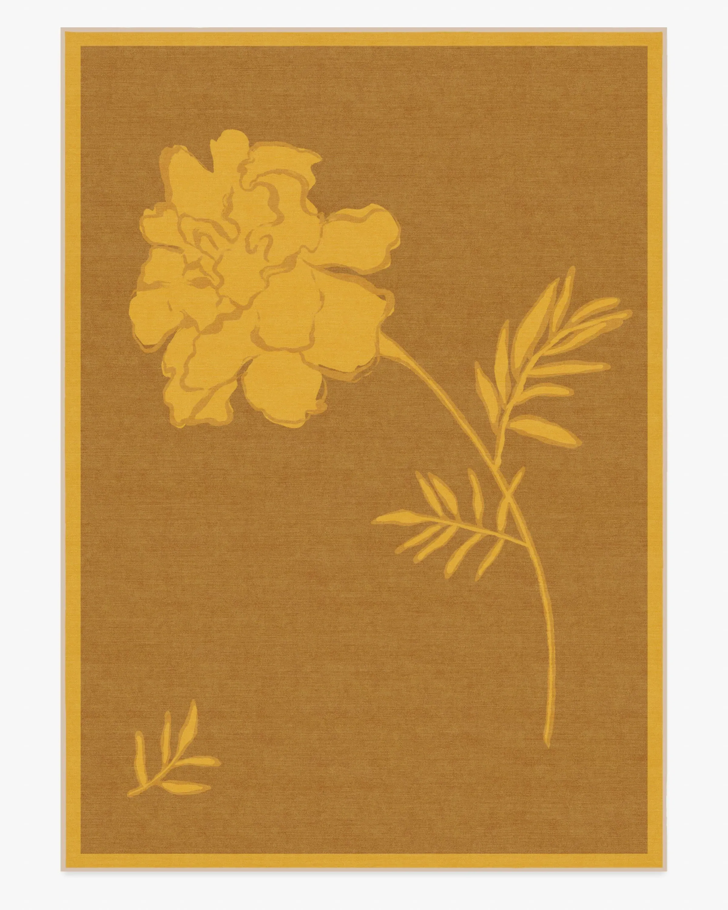 Large Area Rug Machine Washable - Yellow