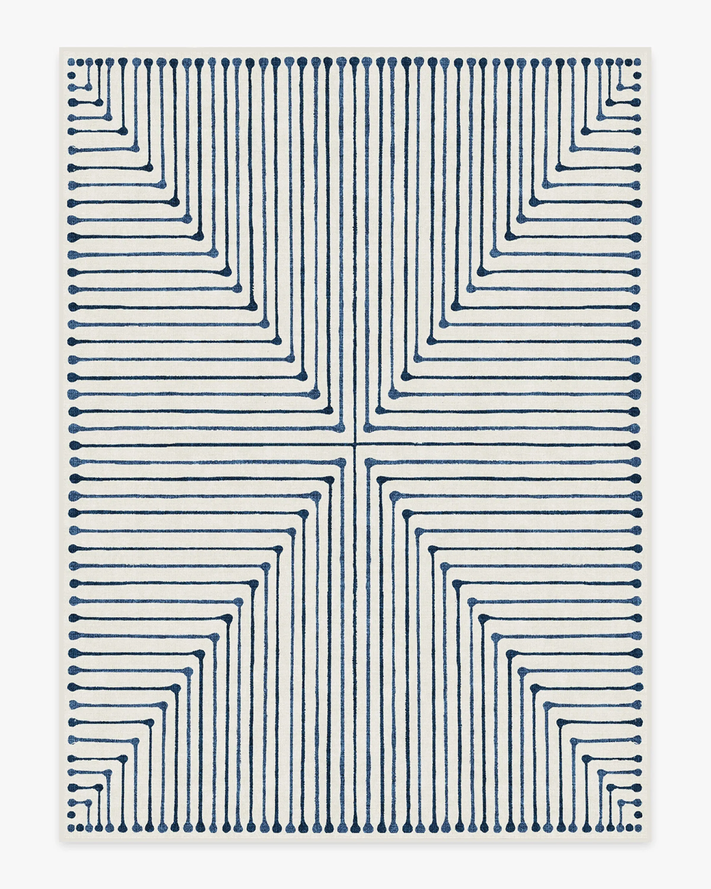 Large Area Rug Washable - Blue