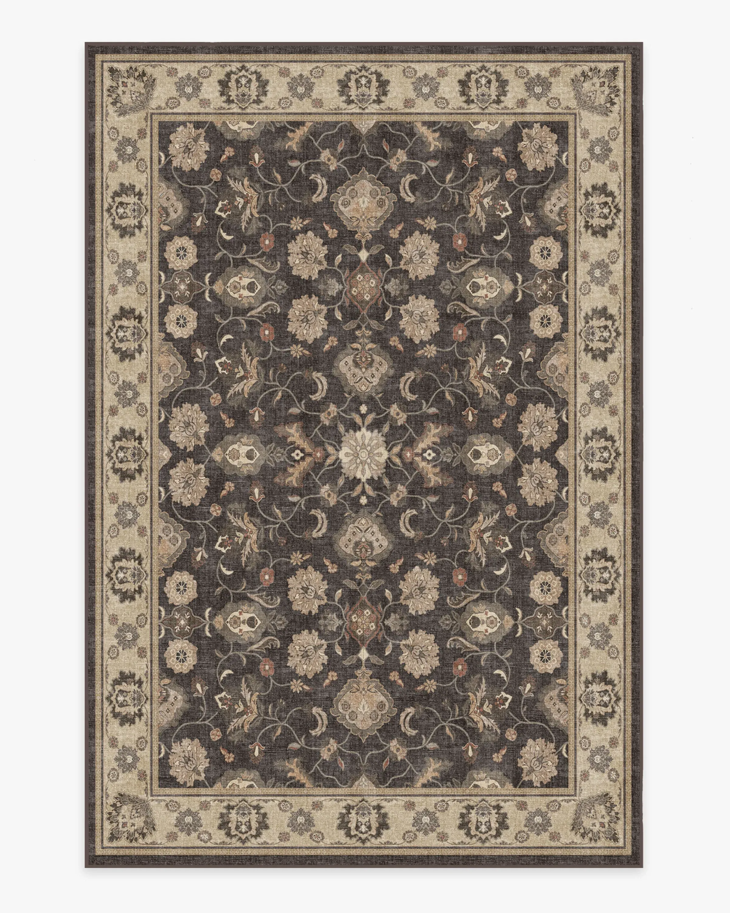 Large Flatwoven Area Rug - Black, Chenille