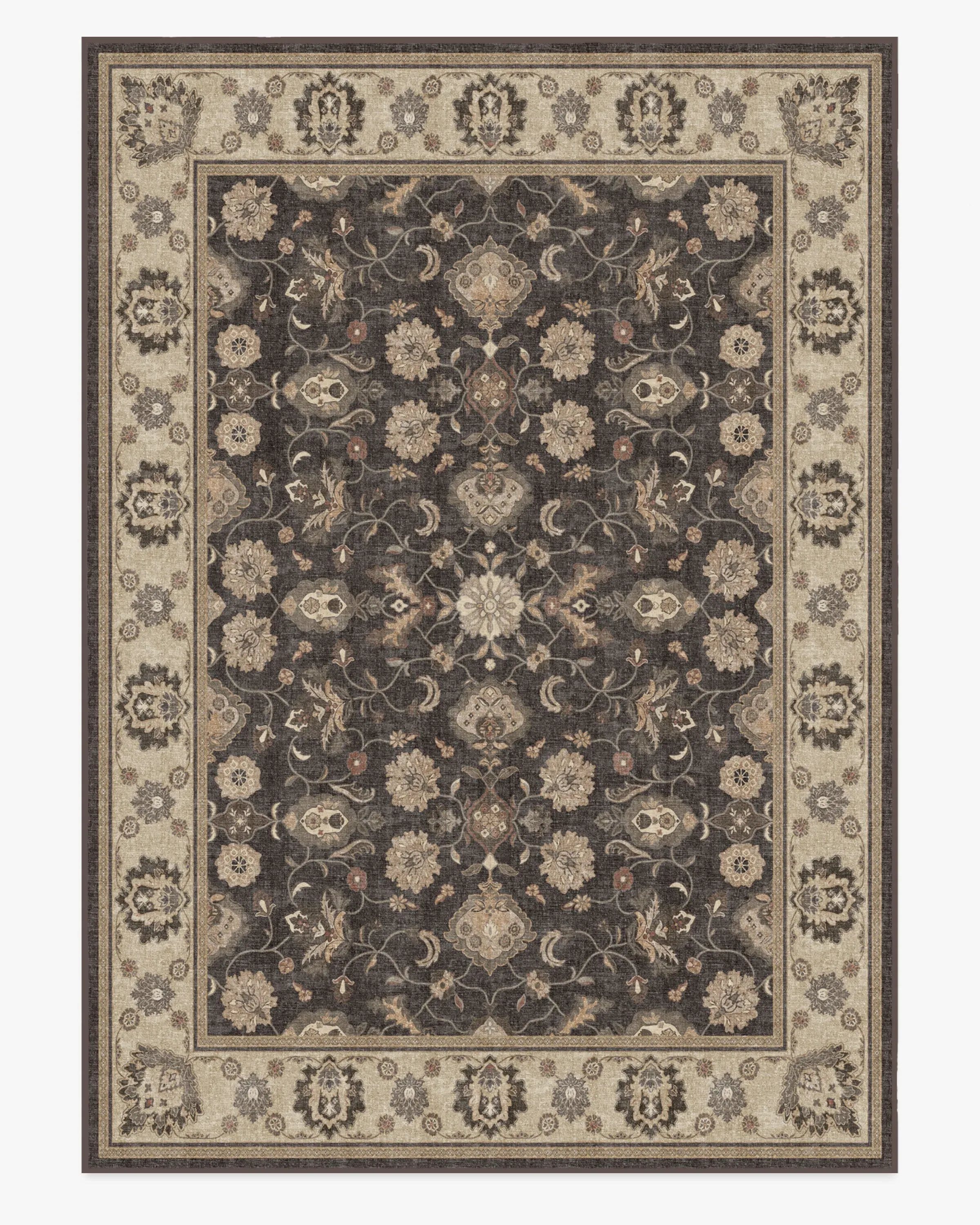 Large Flatwoven Area Rug - Black, Chenille
