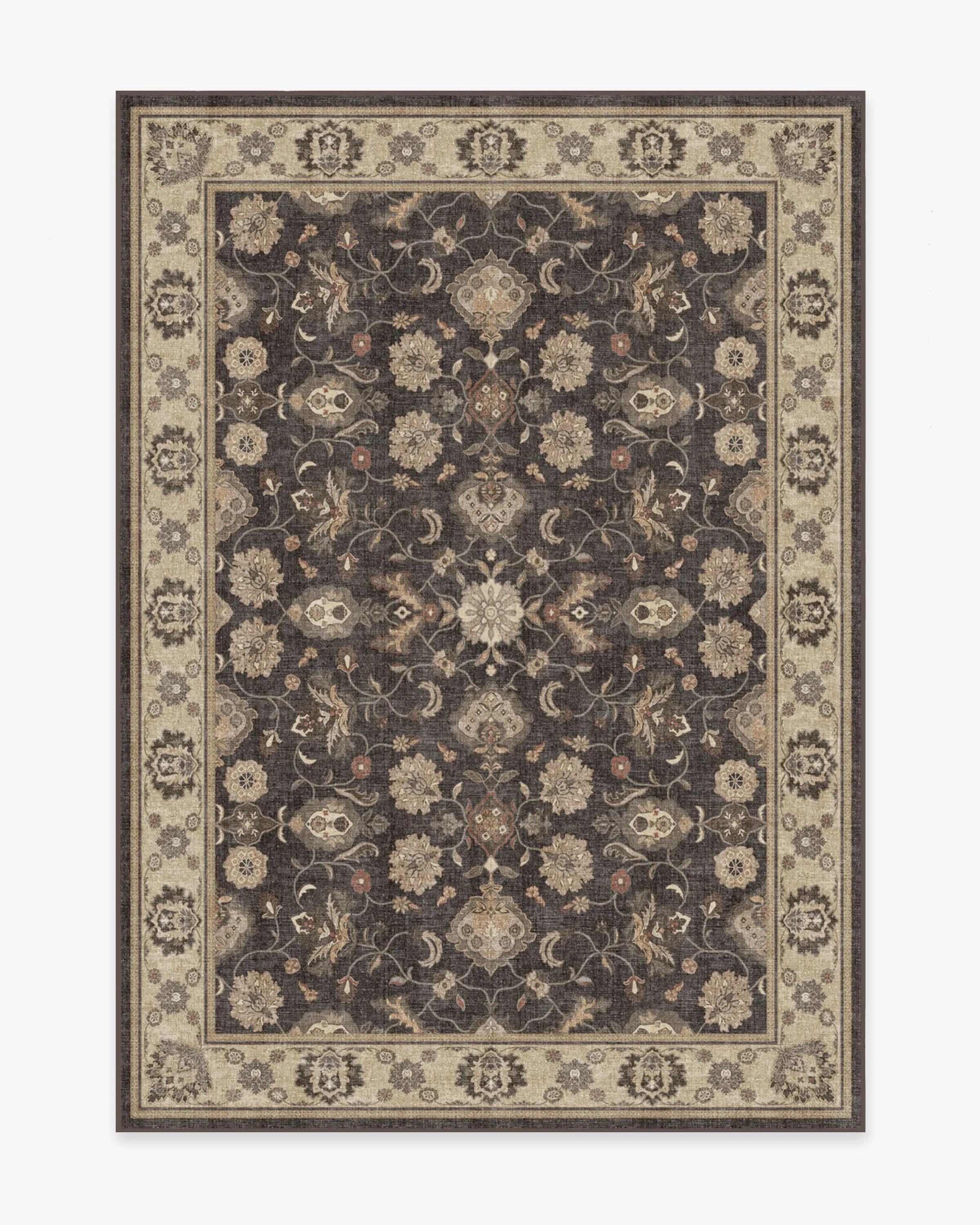 Large Flatwoven Area Rug - Black, Chenille
