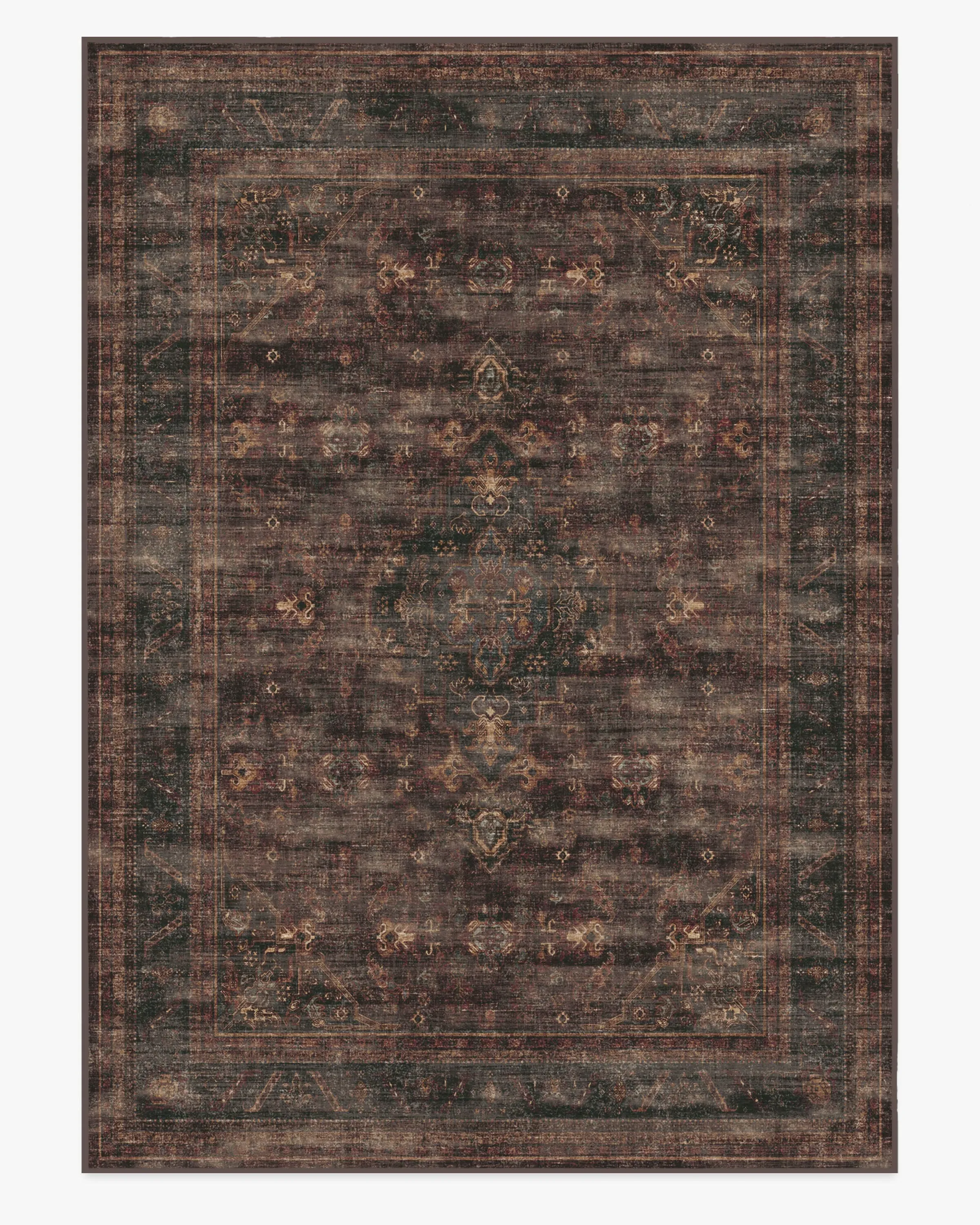 Large Flatwoven Area Rug - Bordeaux Red
