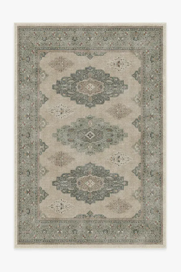 Large Flatwoven Area Rug Machine Washable - Sage