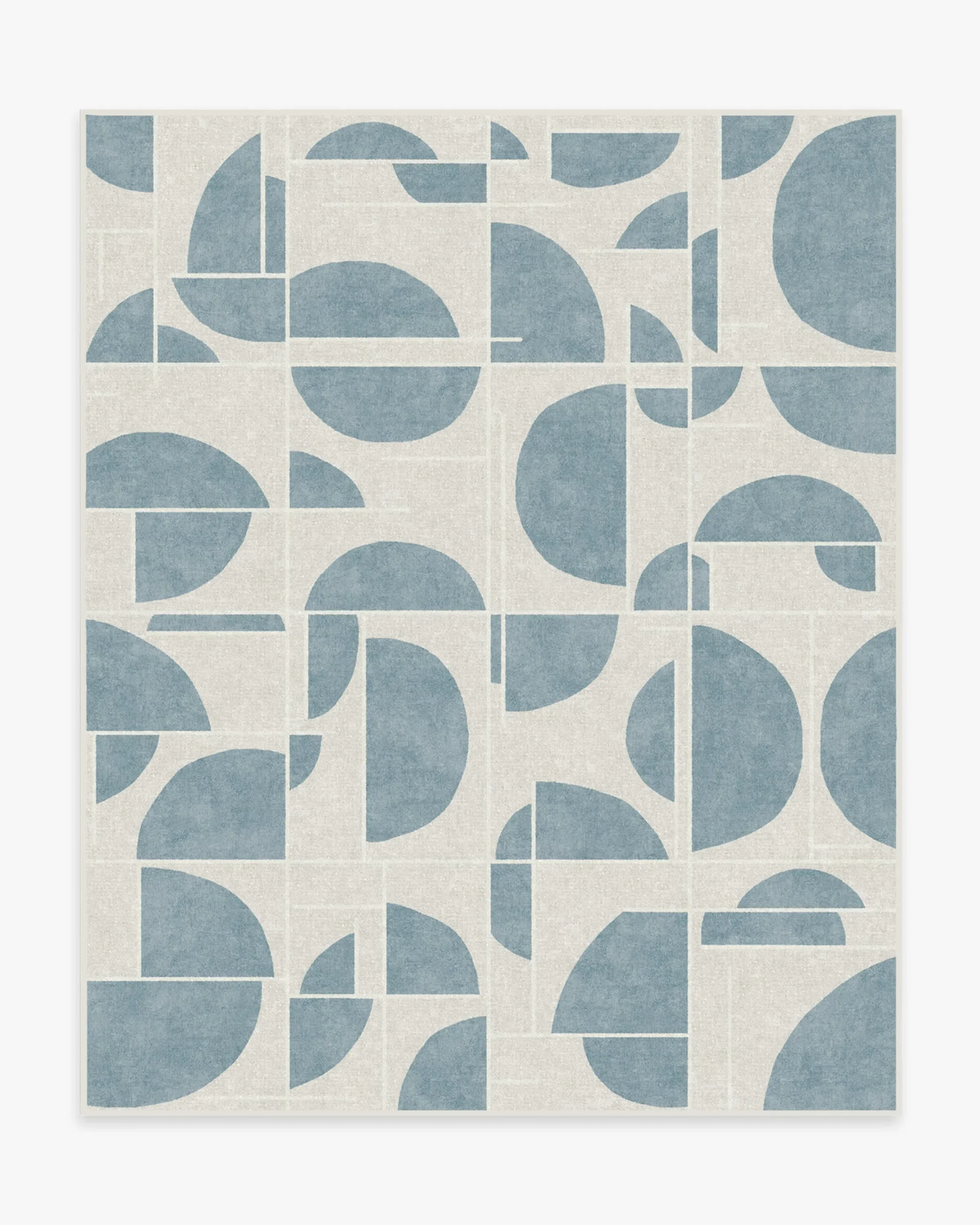 Large Flatwoven Rug Machine Washable - Blue, Chenille