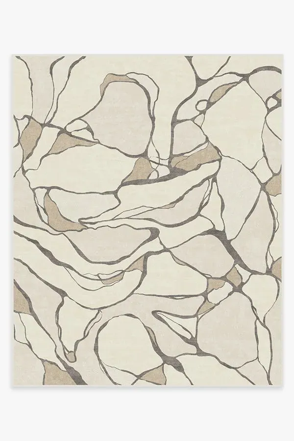 Large Flatwoven Rug Machine Washable - Creme