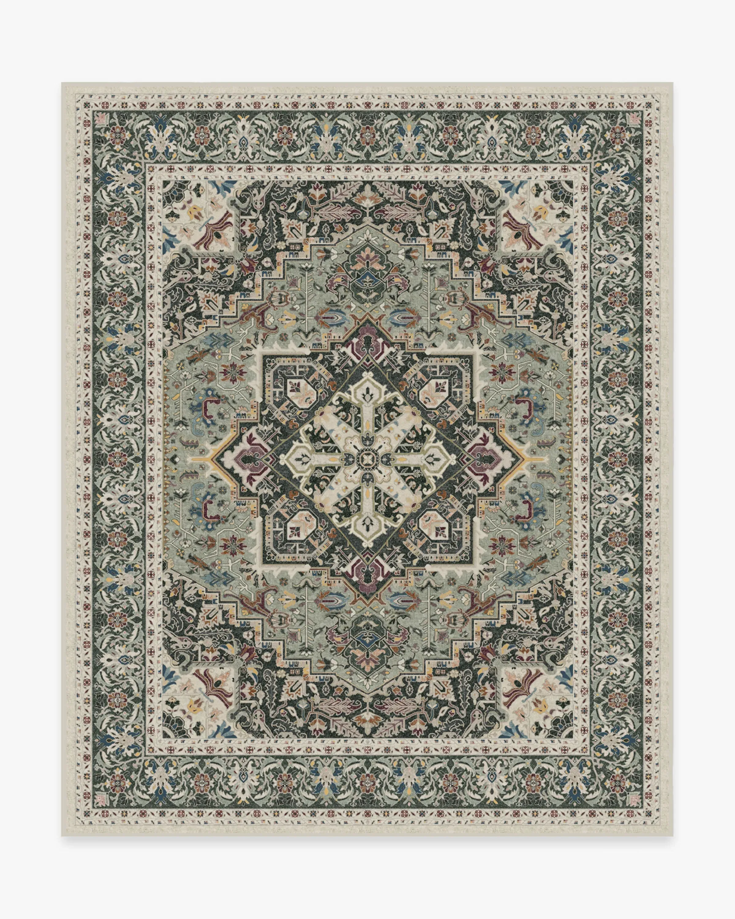 Large Flatwoven Rug Machine Washable - Sage