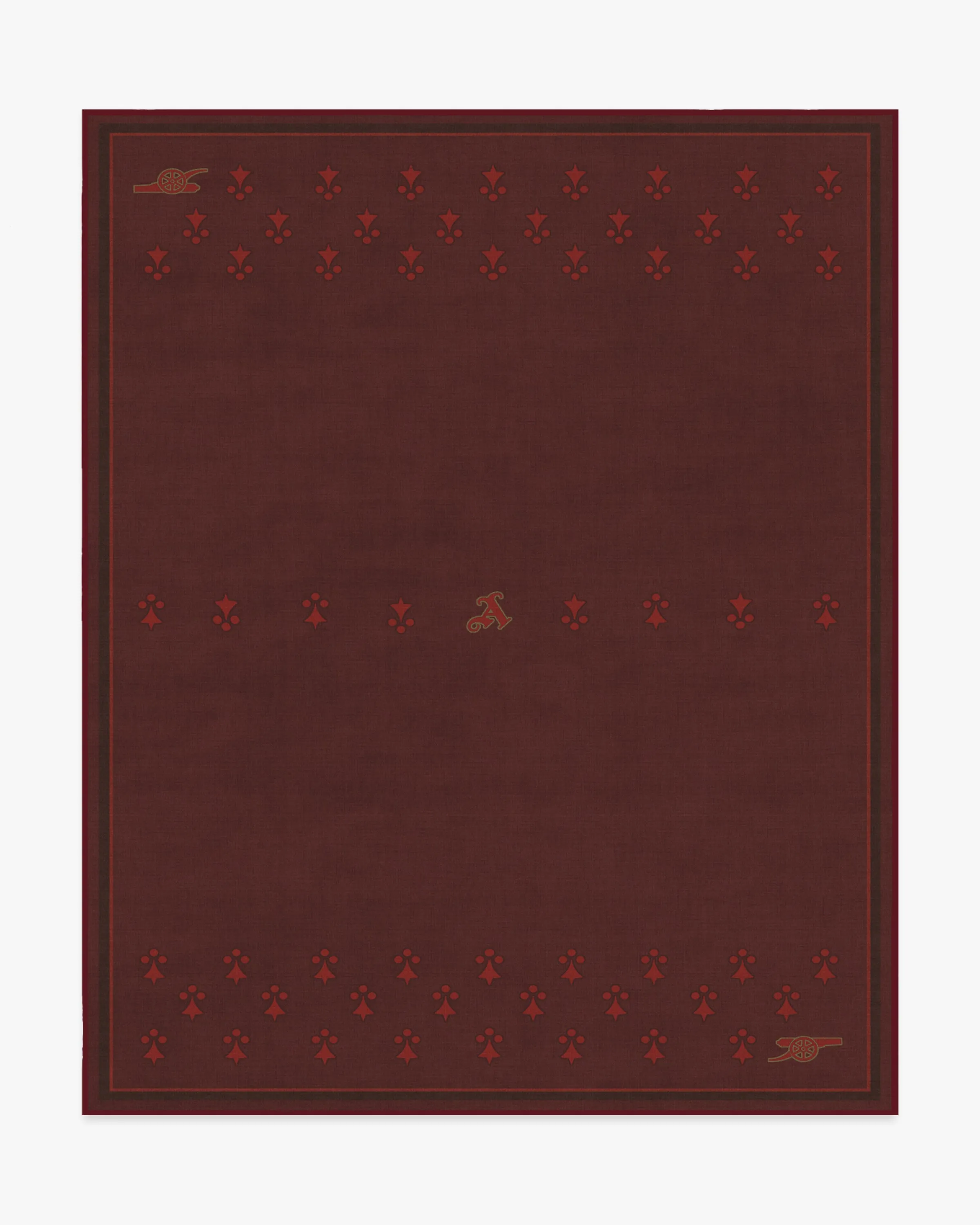 Large Machine Washable Area Rug - Burgundy