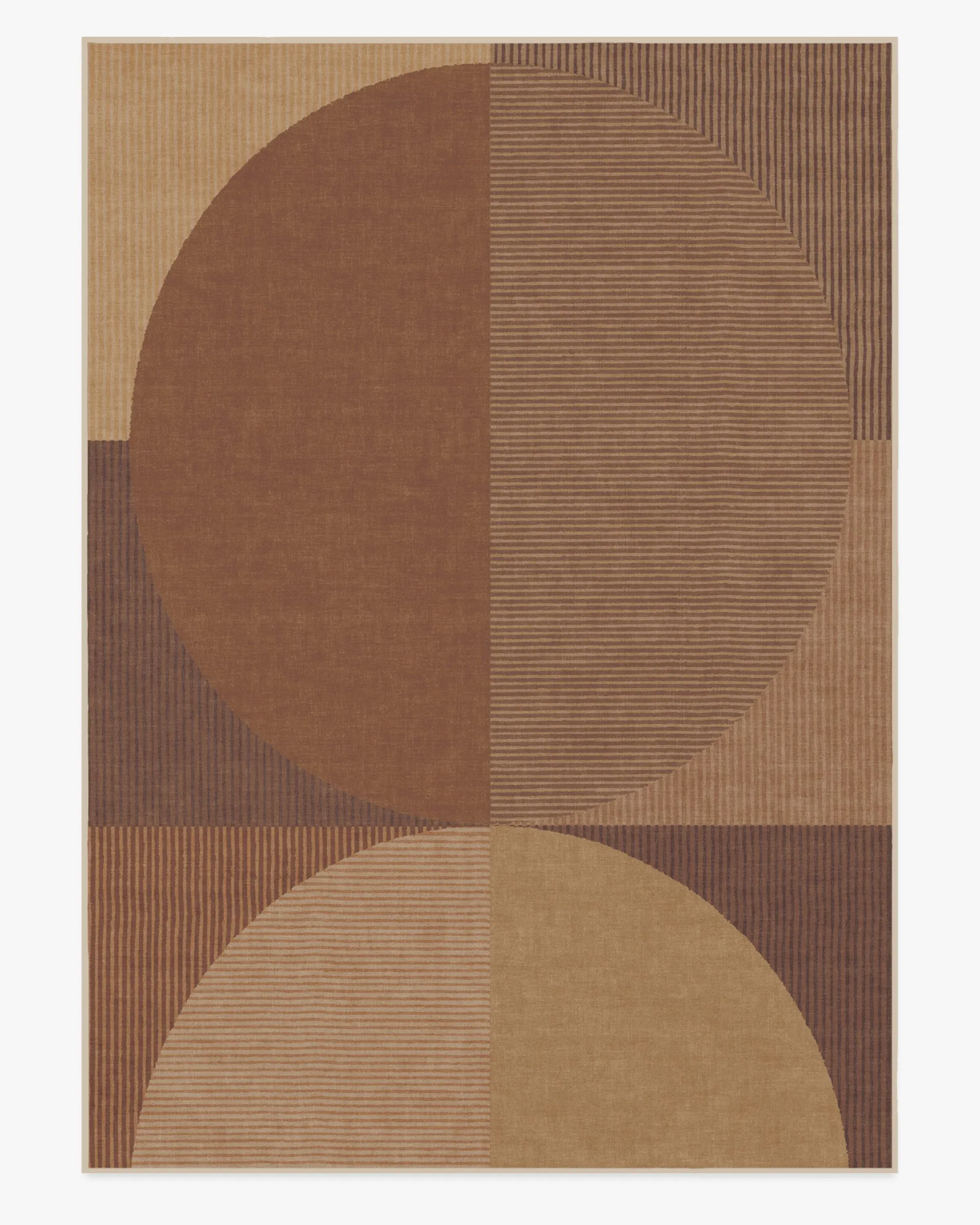 Large Machine Washable Area Rug - Copper, Flatwoven