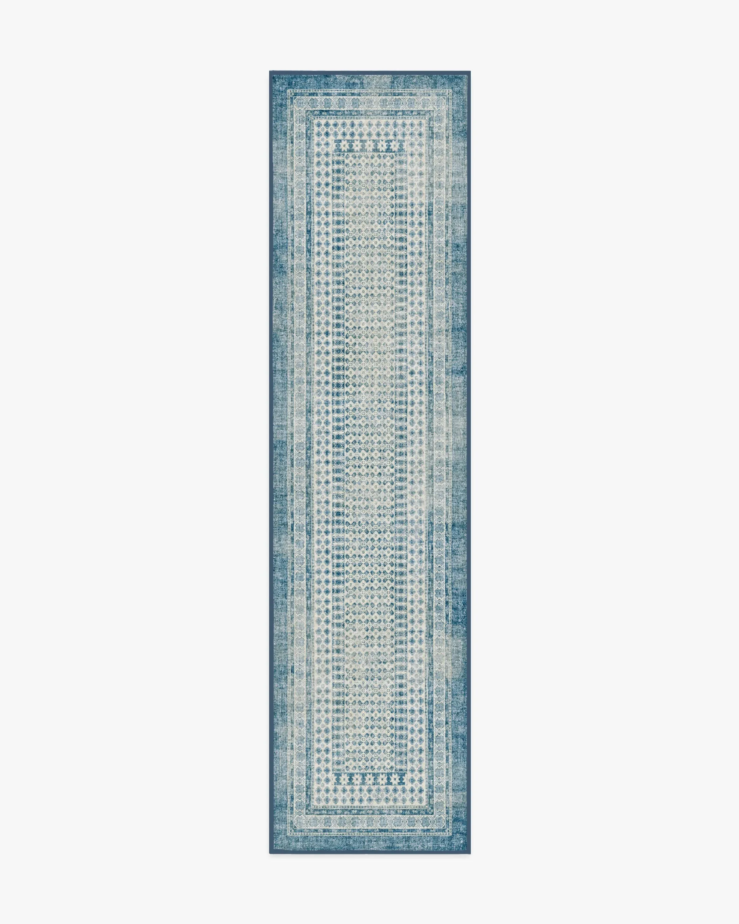 Large Machine Washable Area Rug - Ocean Blue