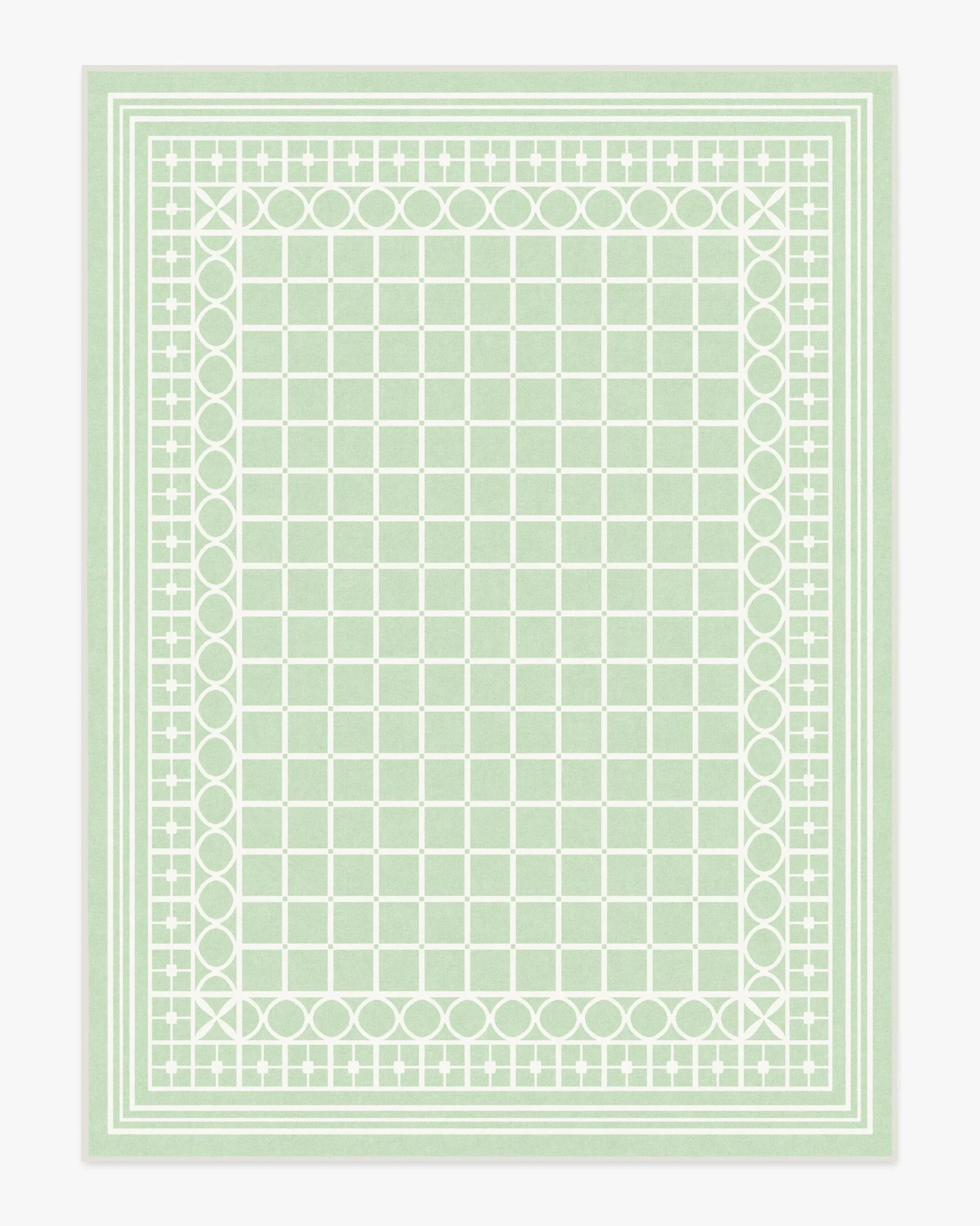 Large Machine Washable Area Rug - Sage Green
