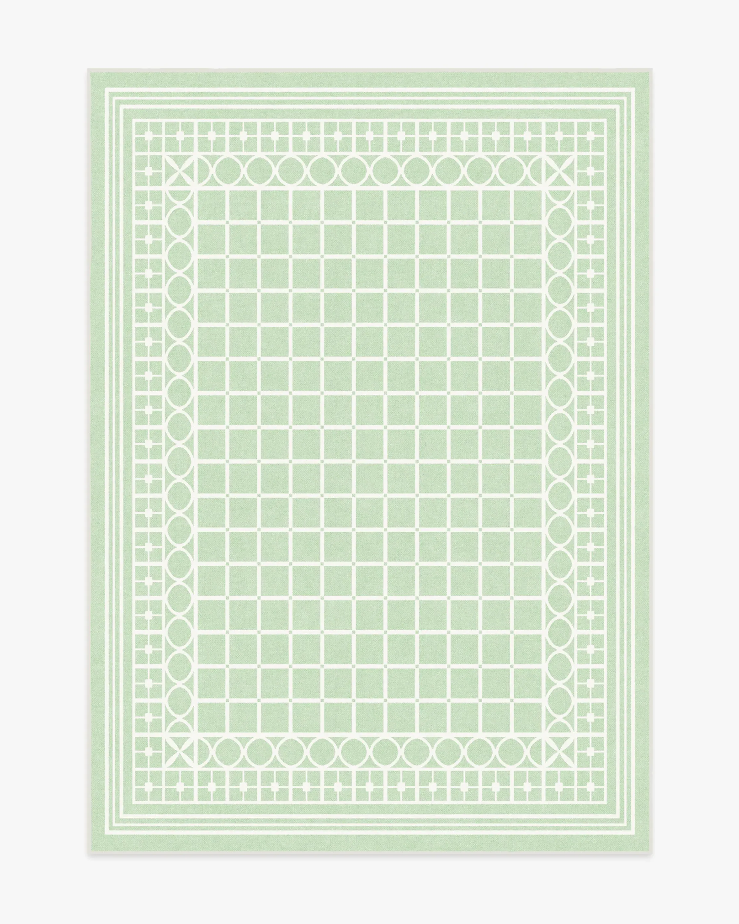 Large Machine Washable Area Rug - Sage Green