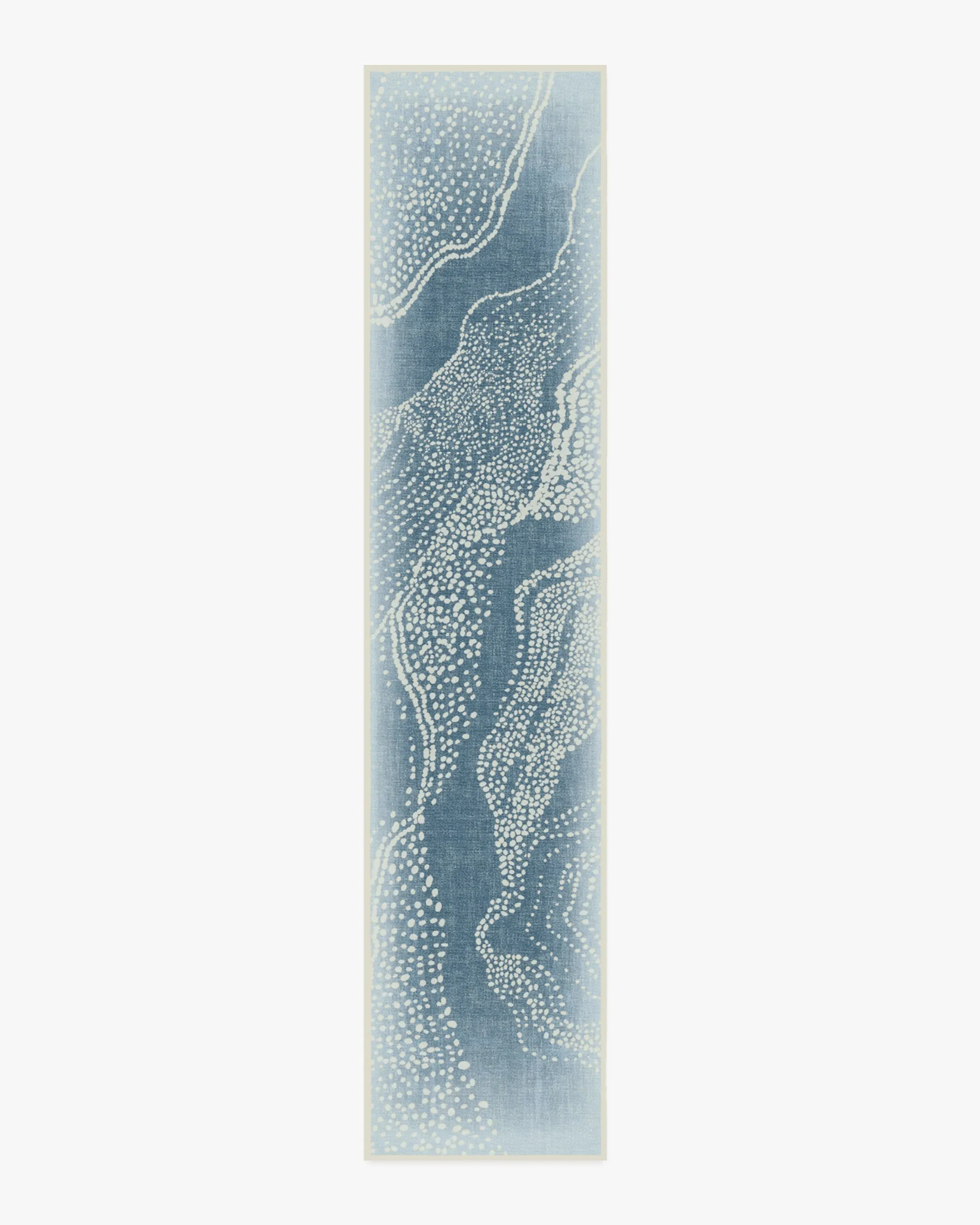 Large Machine Washable Area Rug - Soft Blue