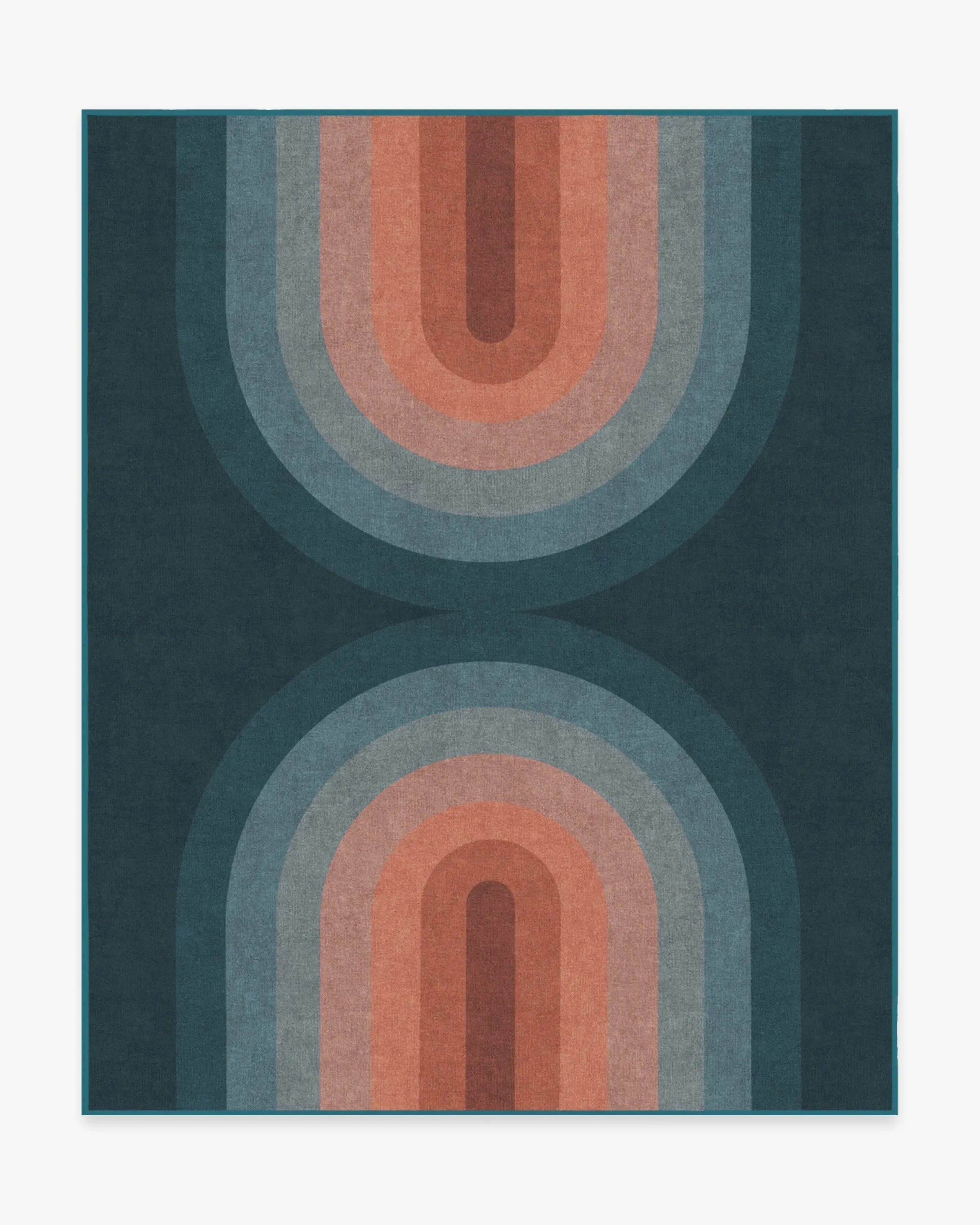 Large Machine Washable Area Rug - Teal