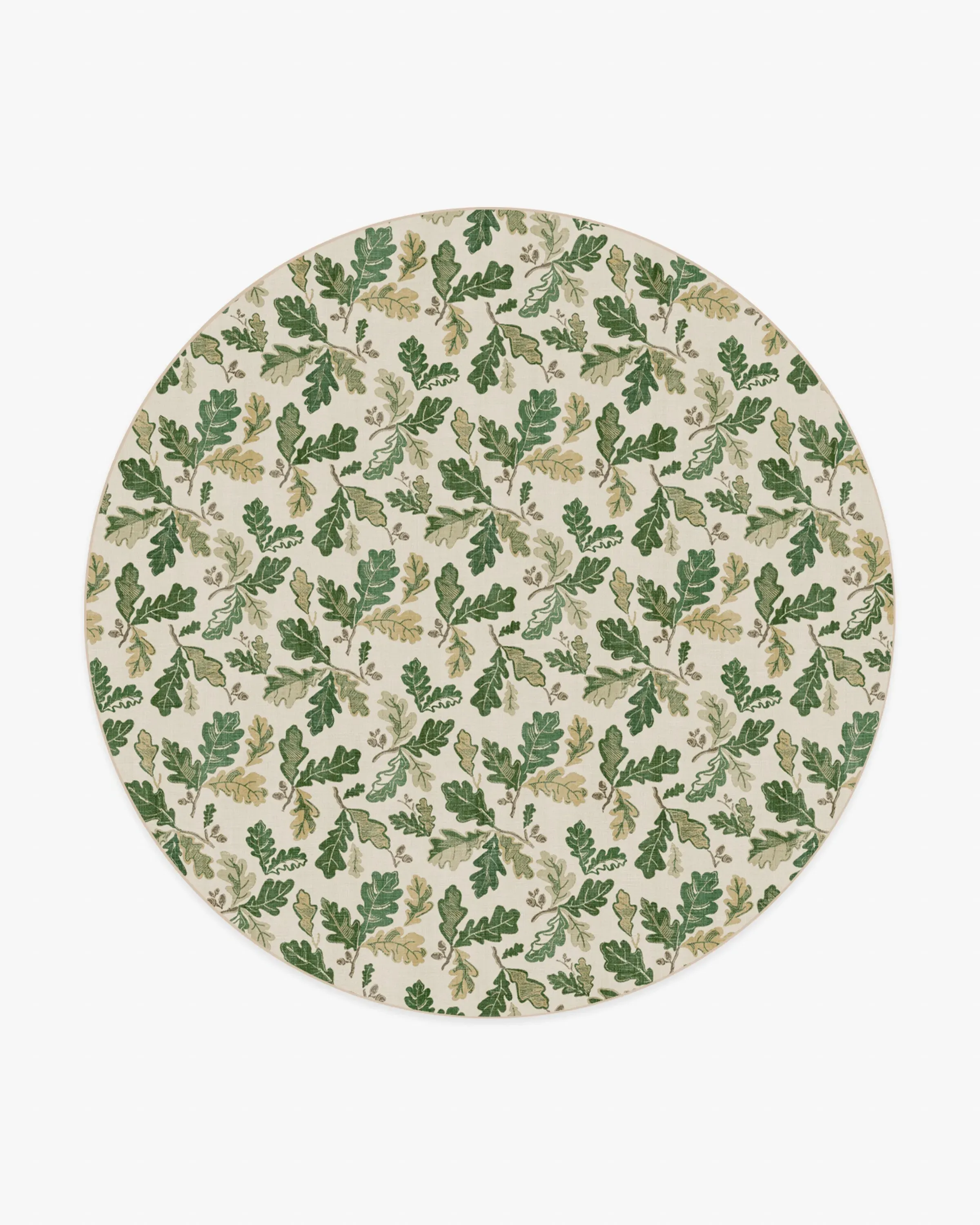 Large Machine Washable Rug - Green, Flatwoven