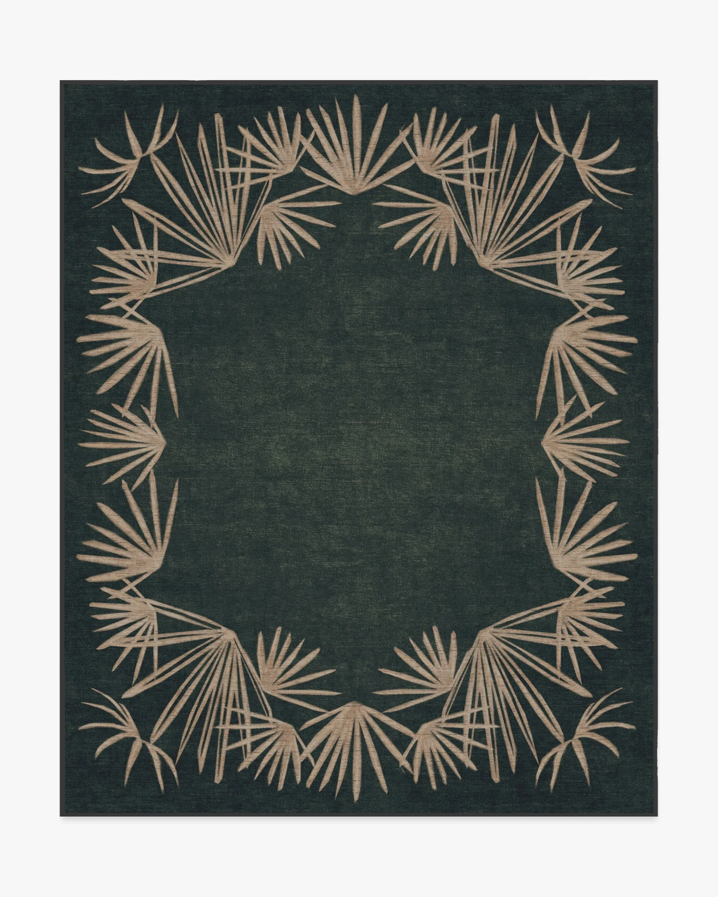 Large Machine Washable Rug - Green, Flatwoven