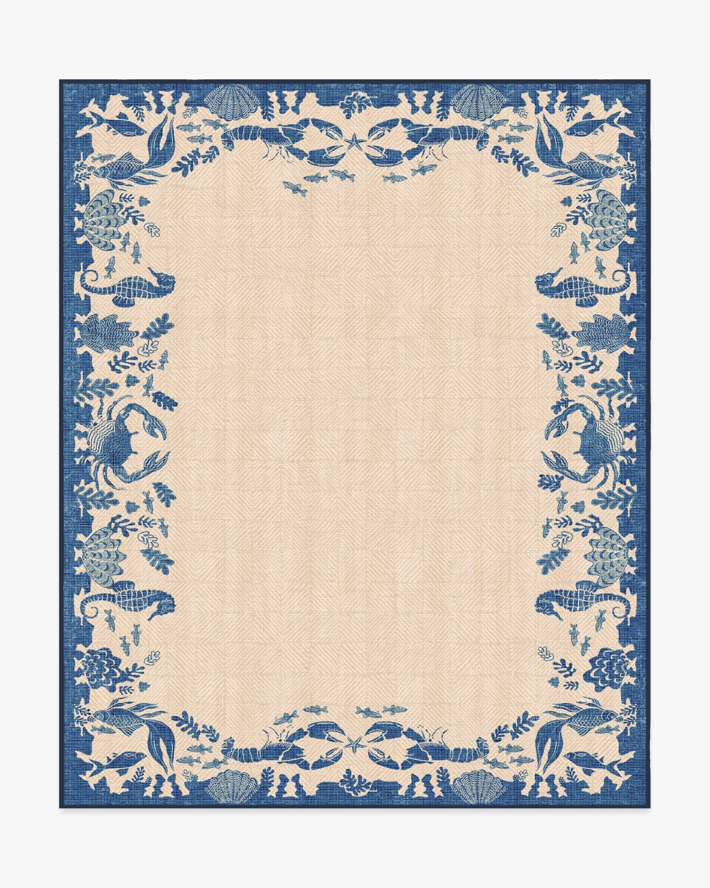 Large Machine Washable Rug - Sapphire Blue