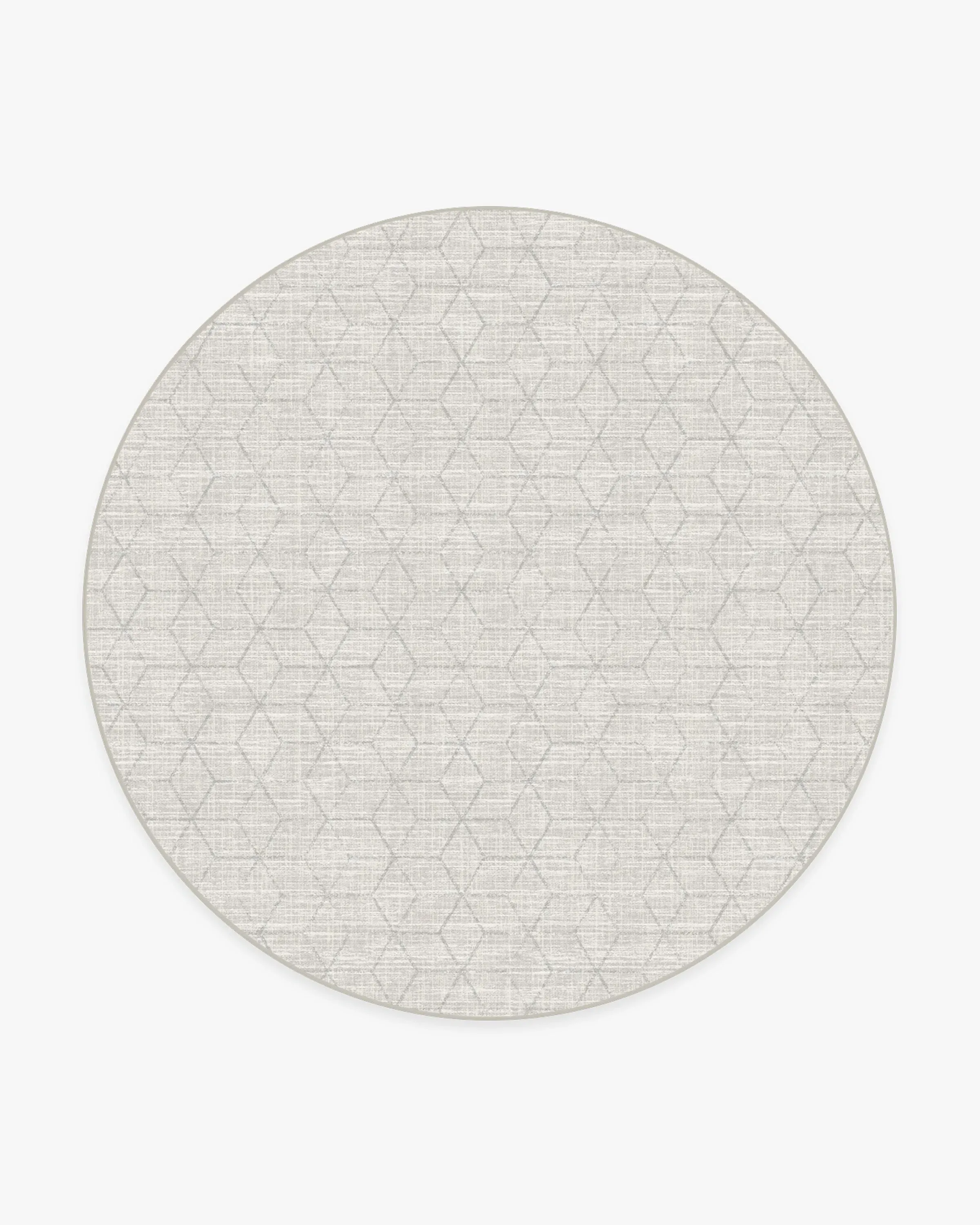Large Round Area Rug Machine Washable - Cream, Chenille