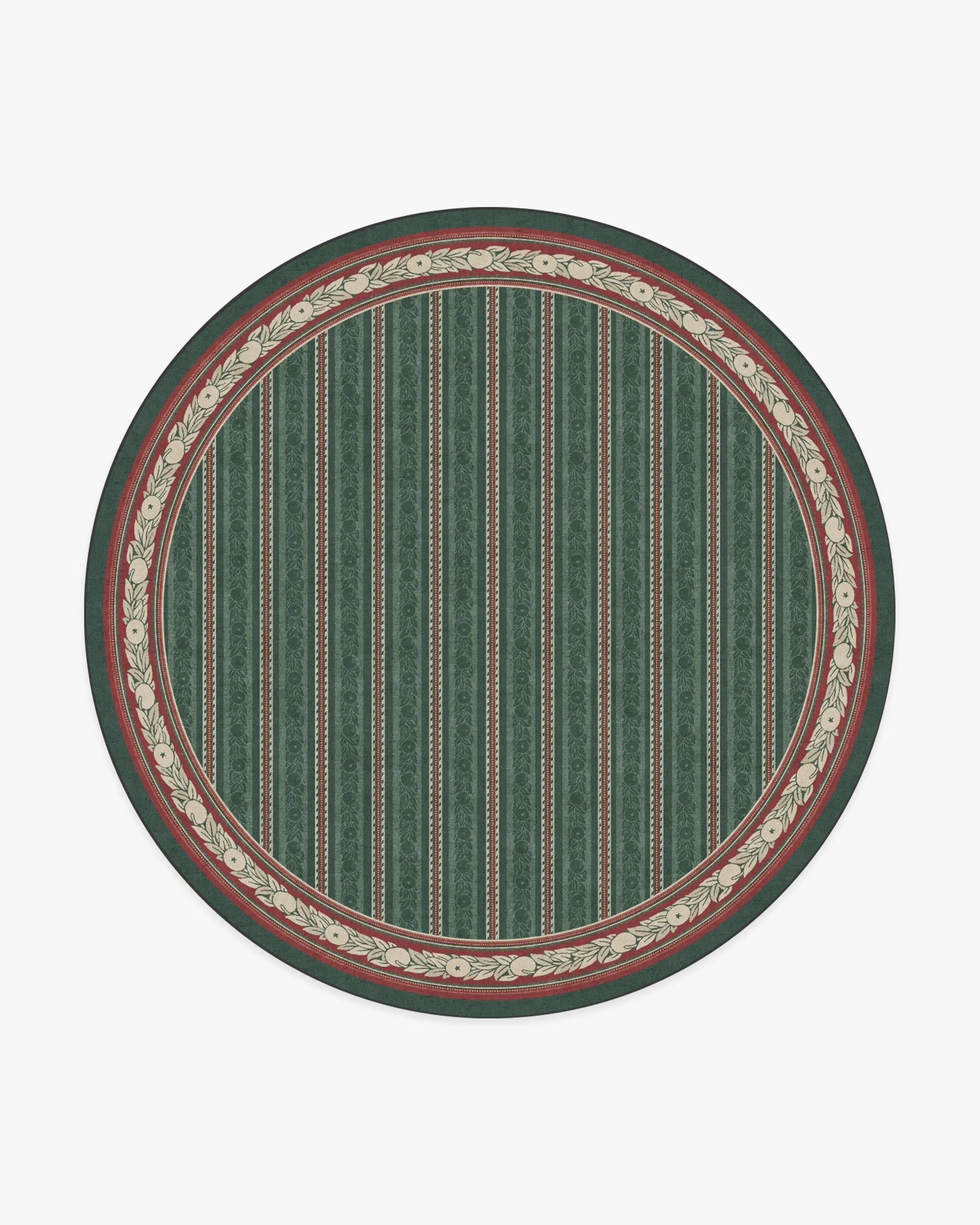 Large Round Area Rug Machine Washable - Green