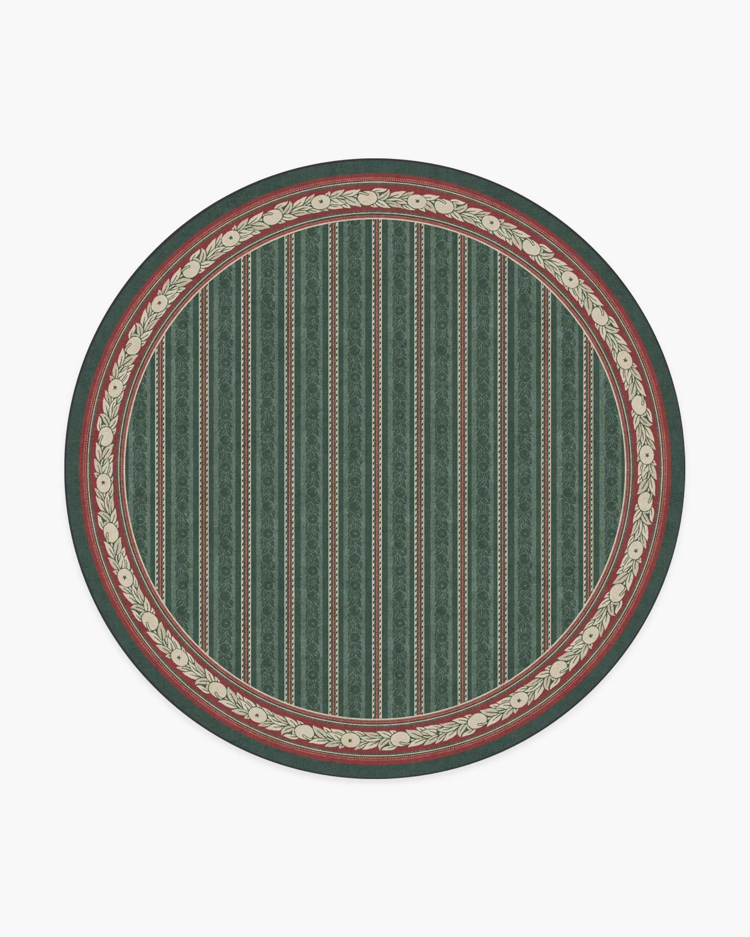 Large Round Area Rug Machine Washable - Green